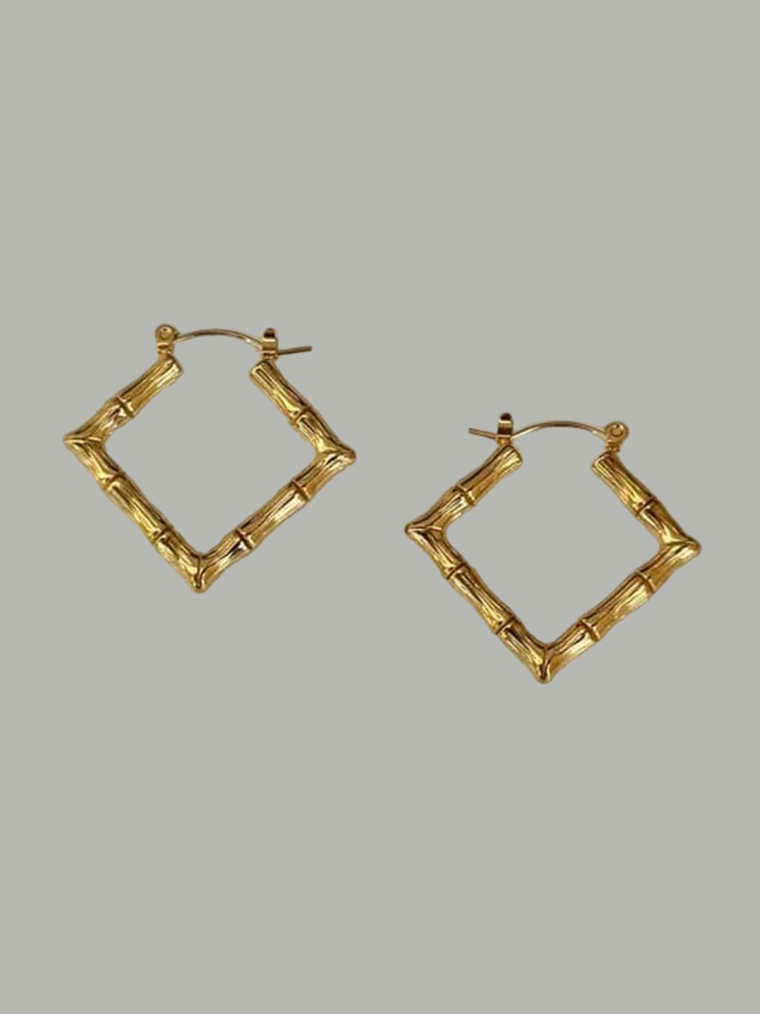 

KRYSTALZ Gold-Plated Stainless Steel Square Hoop Earrings