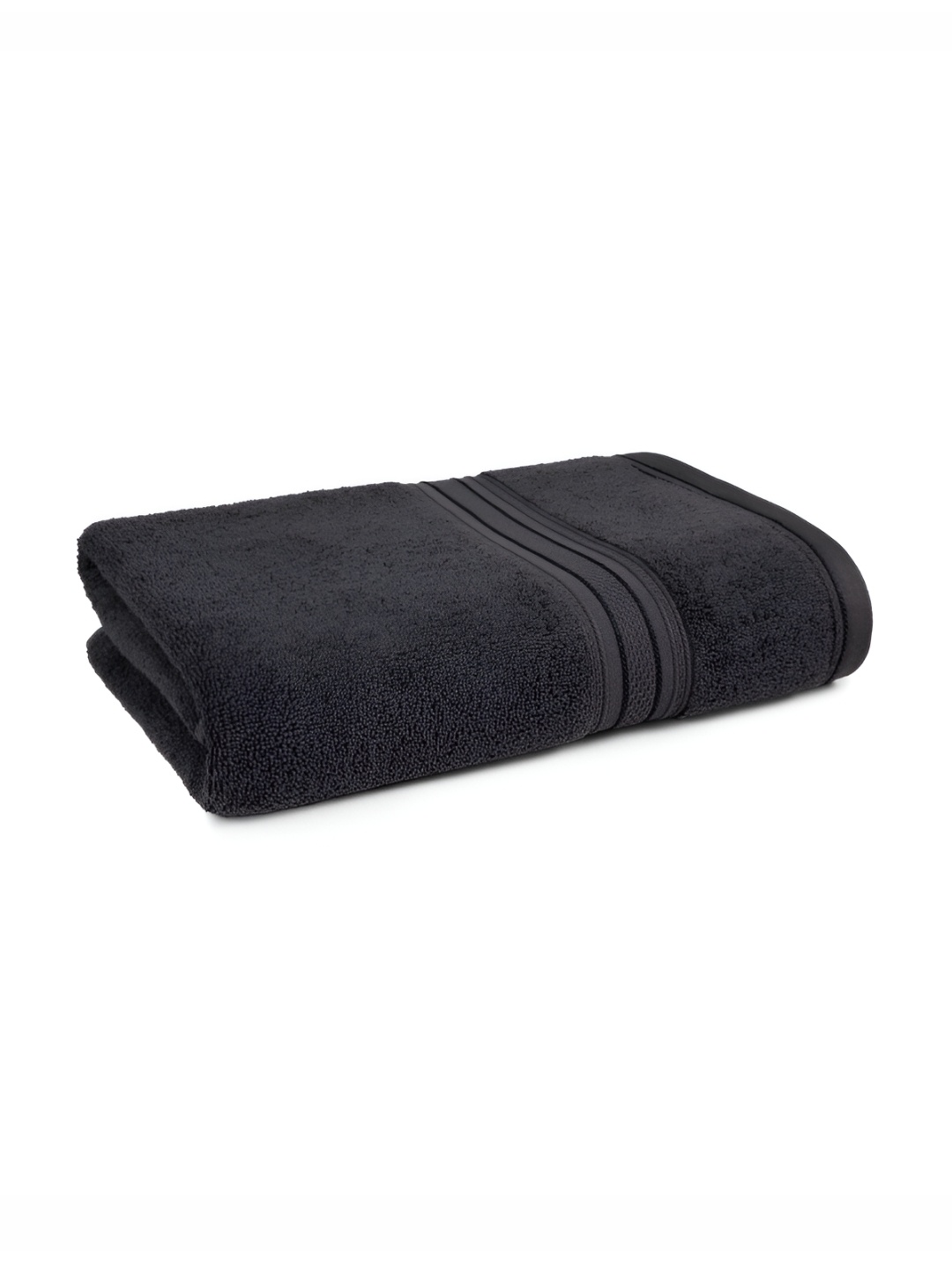 

MYTRIDENT Classic Black 525 GSM Pure Cotton Super Soft Bath Towel