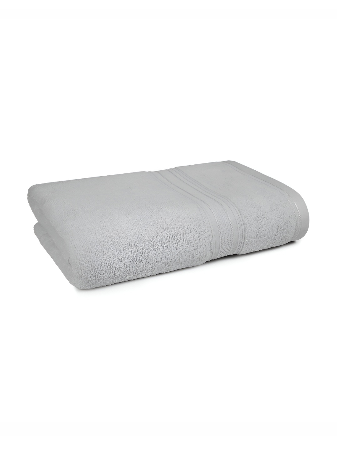 

MYTRIDENT Classic Grey Pure Cotton 525 GSM Bath Towel, Steel