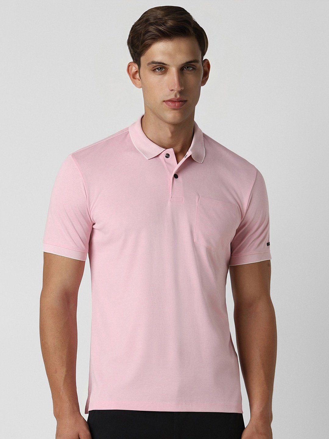 

Van Heusen Flex Men Polo Collar Pockets T-shirt, Pink