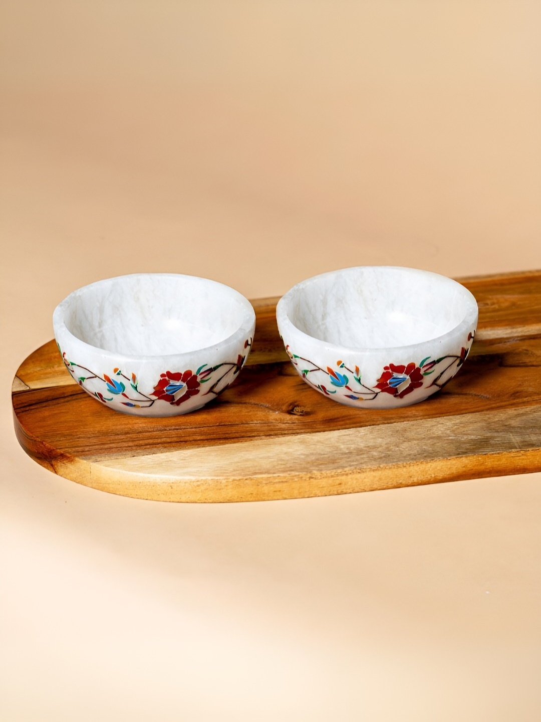 

Peepul Tree White & Red 2 Pieces Printed Ceramic Bowls