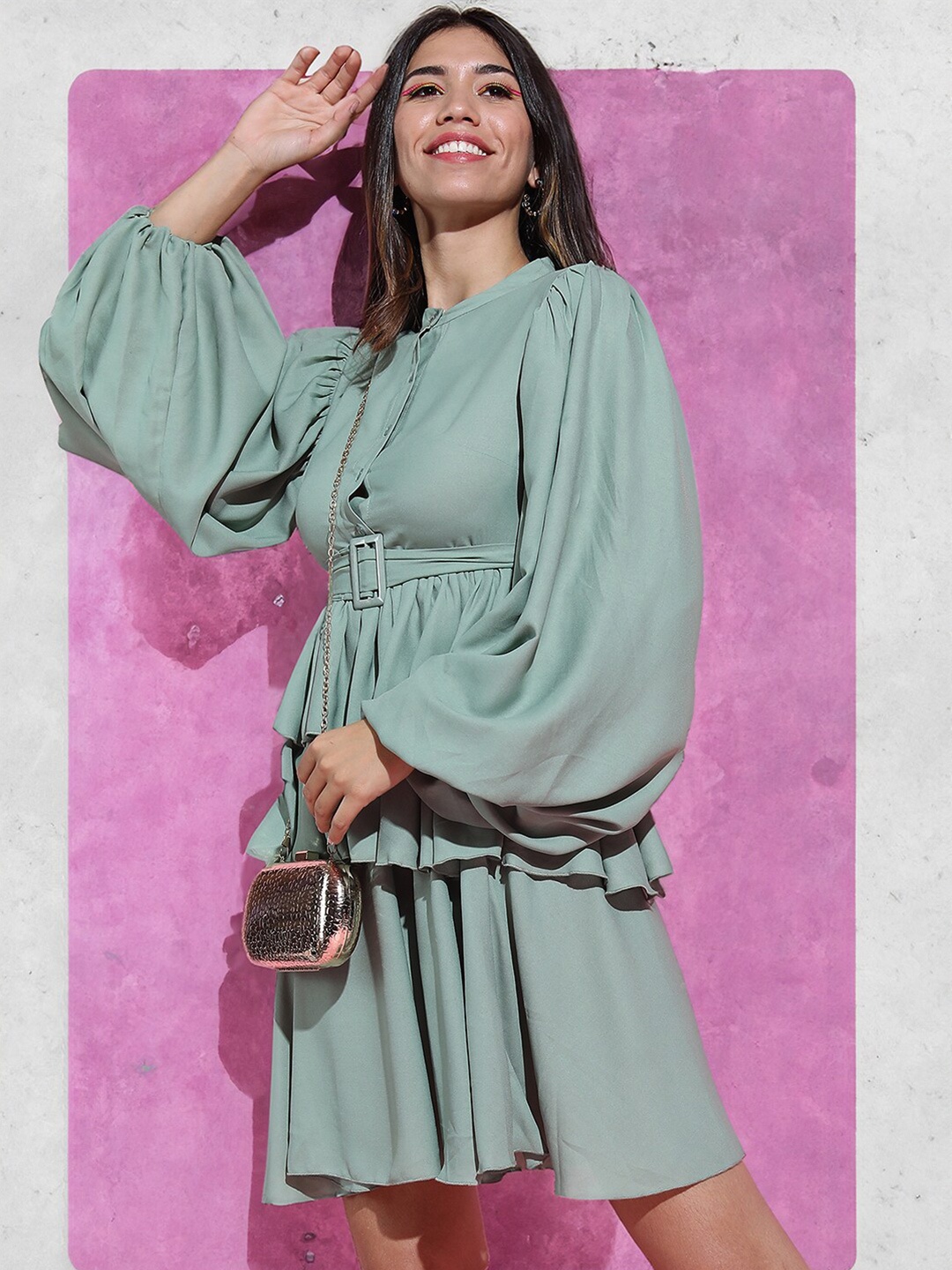 

Tokyo Talkies Fit & Flare Dress, Green