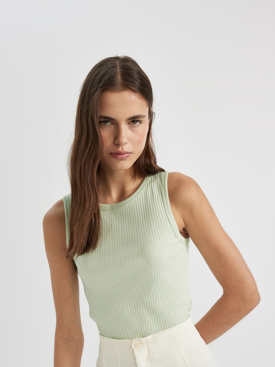 

DeFacto Striped Cotton Top, Na