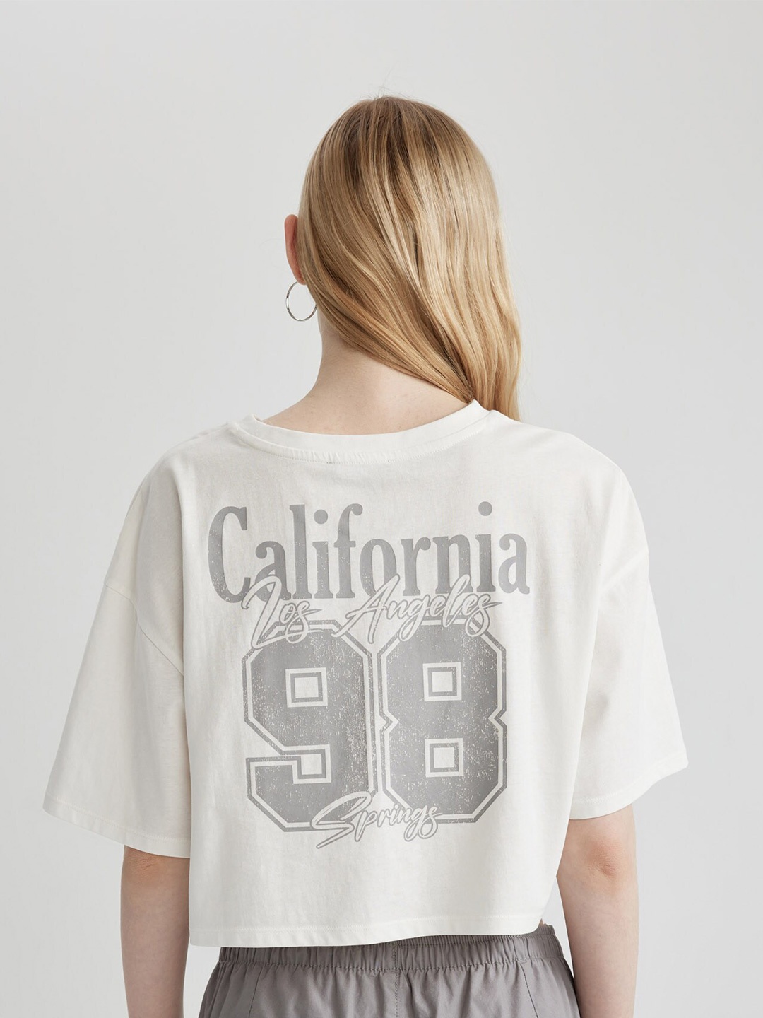 DeFacto Women Typography Printed T-shirt, White