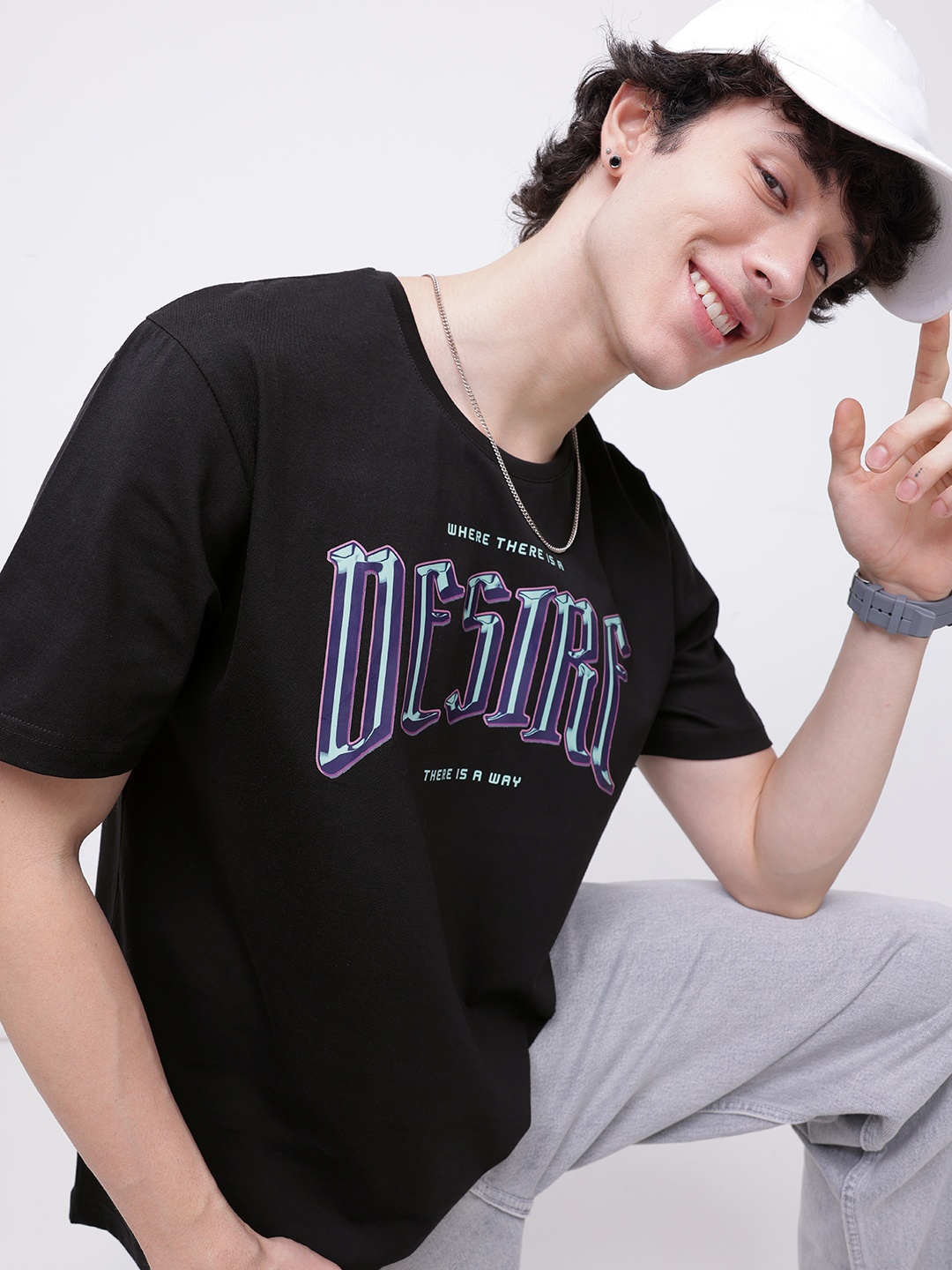 

KooK N Keech Inspired Soul Typography Charm Relaxed Fit T-shirt, Black