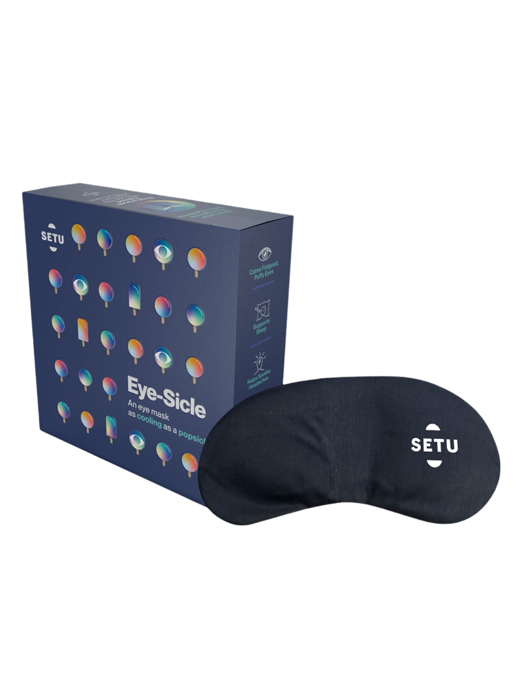 

SETU Soft Adjustable Sleep Eye Mask & Blind Fold - Black