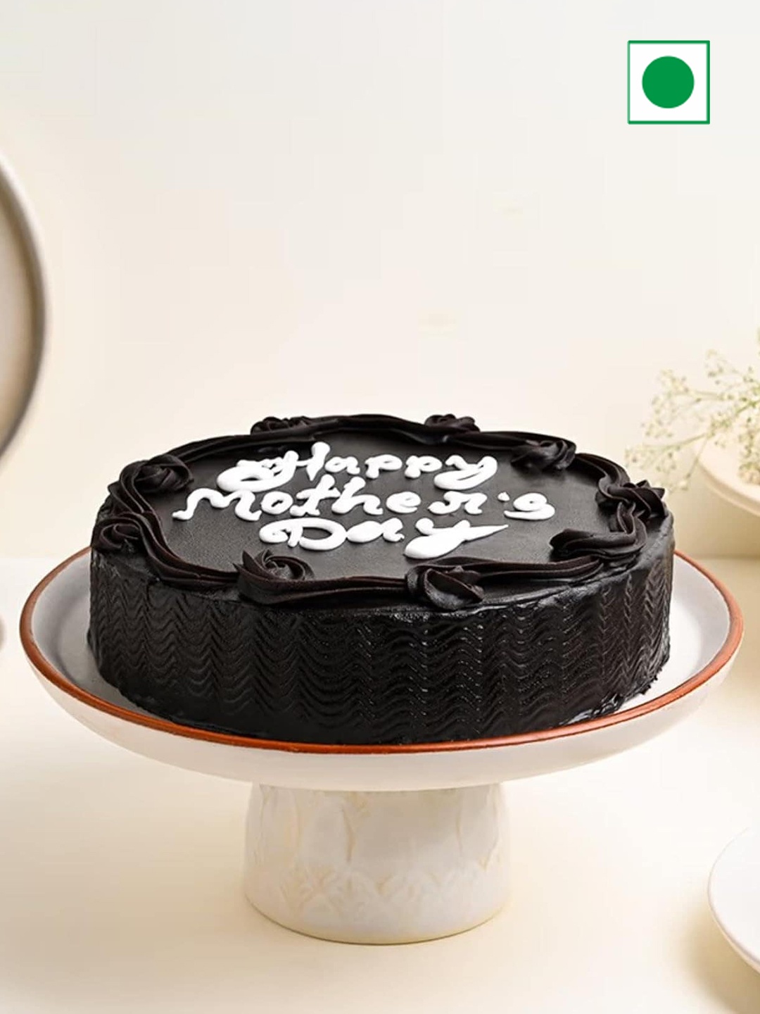 

Floweraura Mother's Day Round Eggless Choco Truffle Flavour Cake -3 kg, Brown