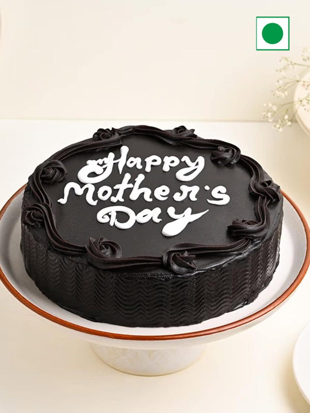 

Floweraura Chocolate Flavour Eggless Round Cake- 500g, Black
