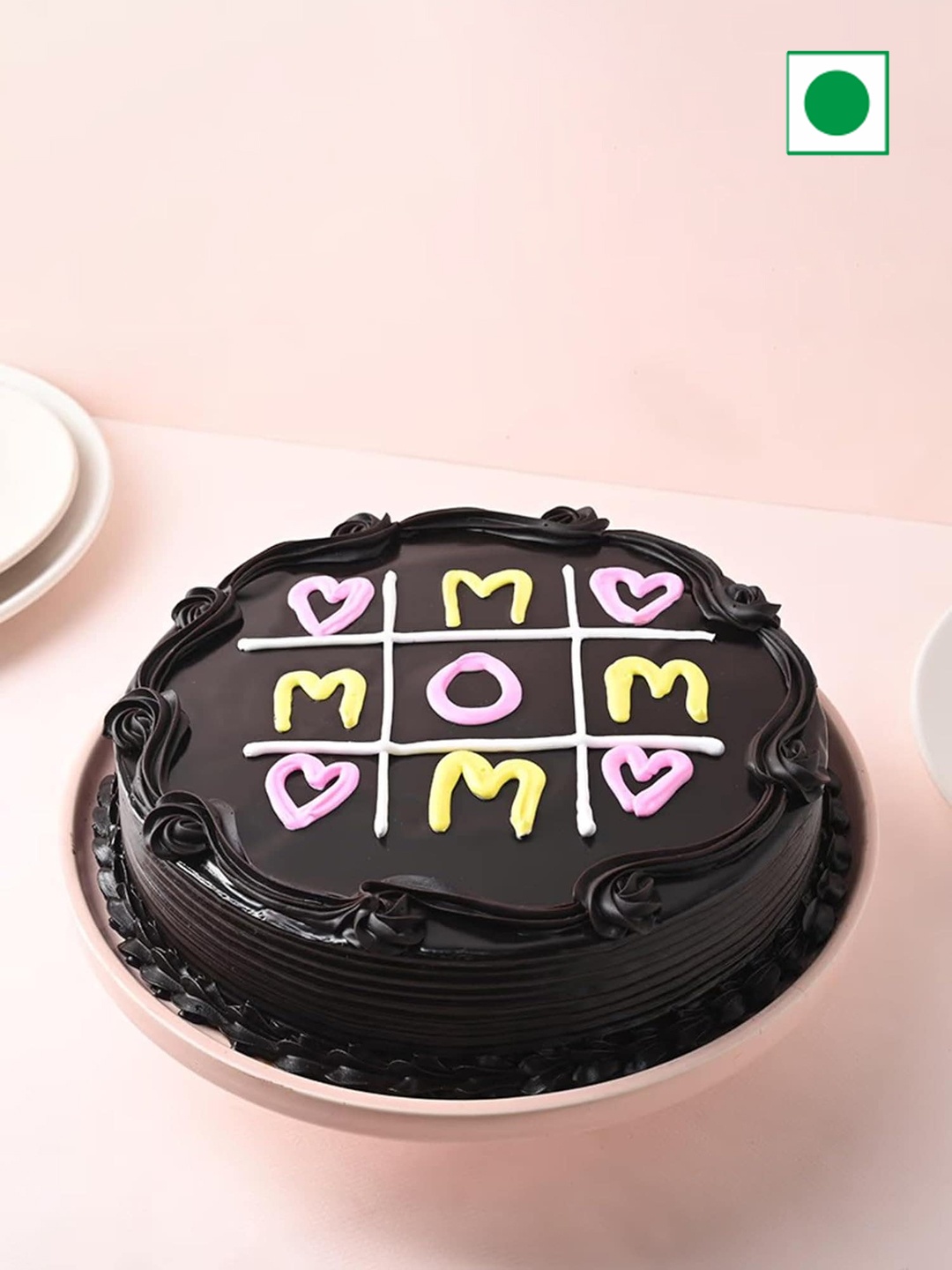 

Floweraura Mother's Day Round Eggless Choco Truffle Flavour Cake -4 kg, Brown
