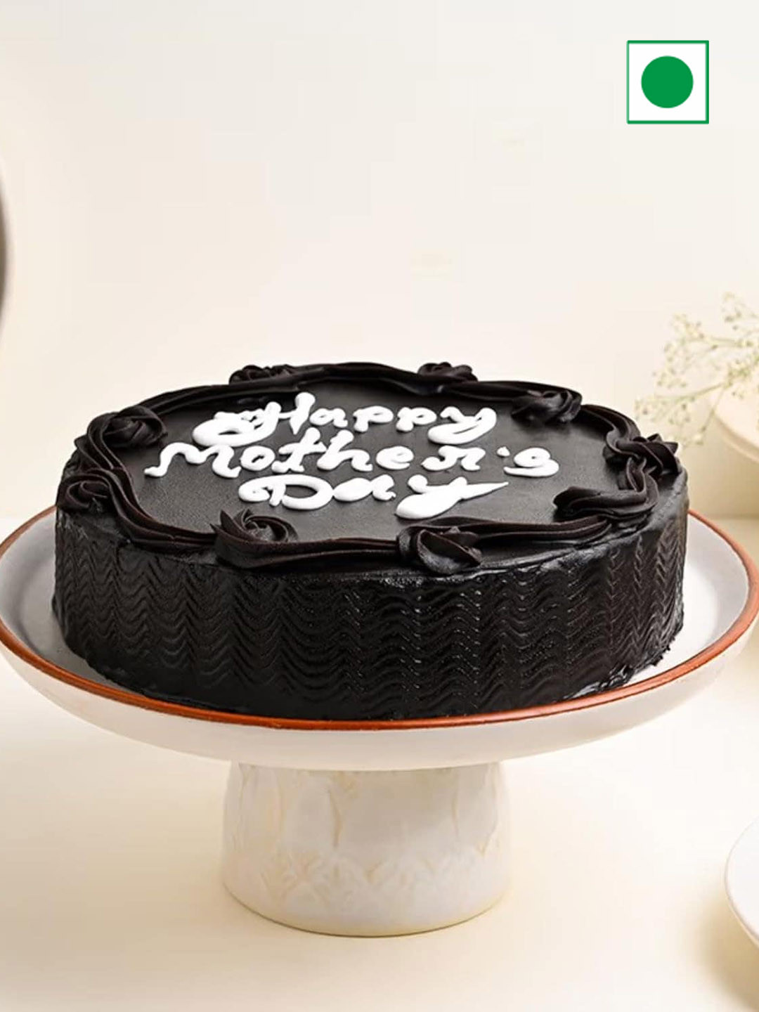 

Floweraura Mother's Day Round Eggless Choco Truffle Flavour Cake -2 kg, Brown