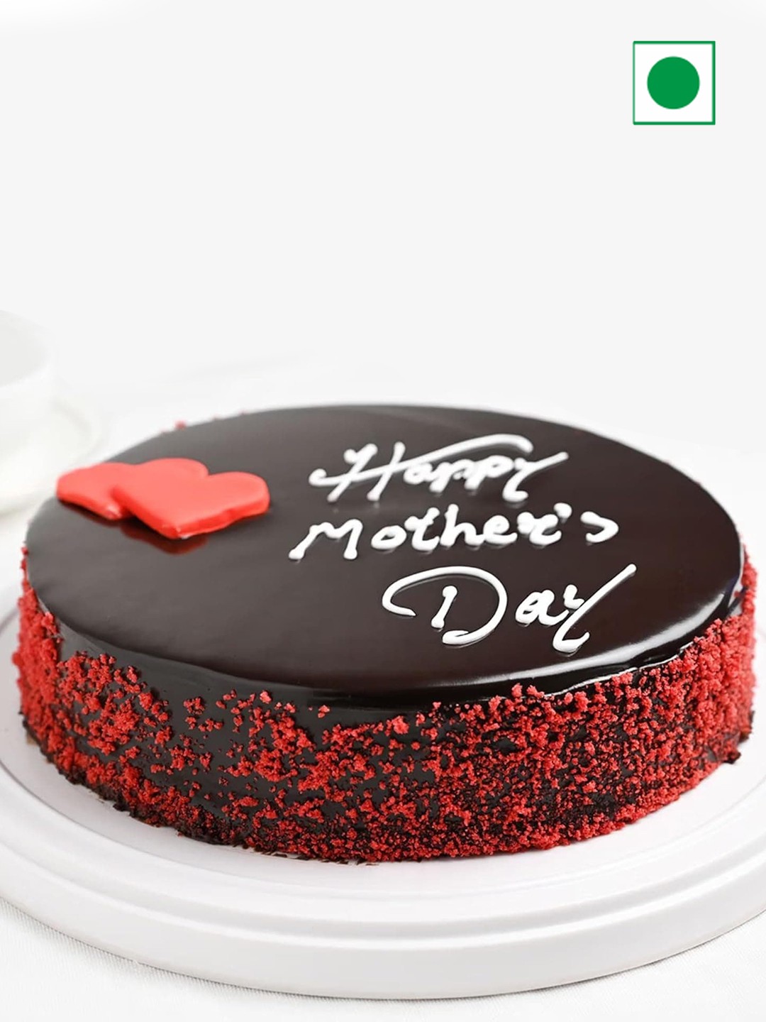 

Floweraura Mother's Day Choco Red Velvet Flavour Eggless Round Cake 4 kg, Brown