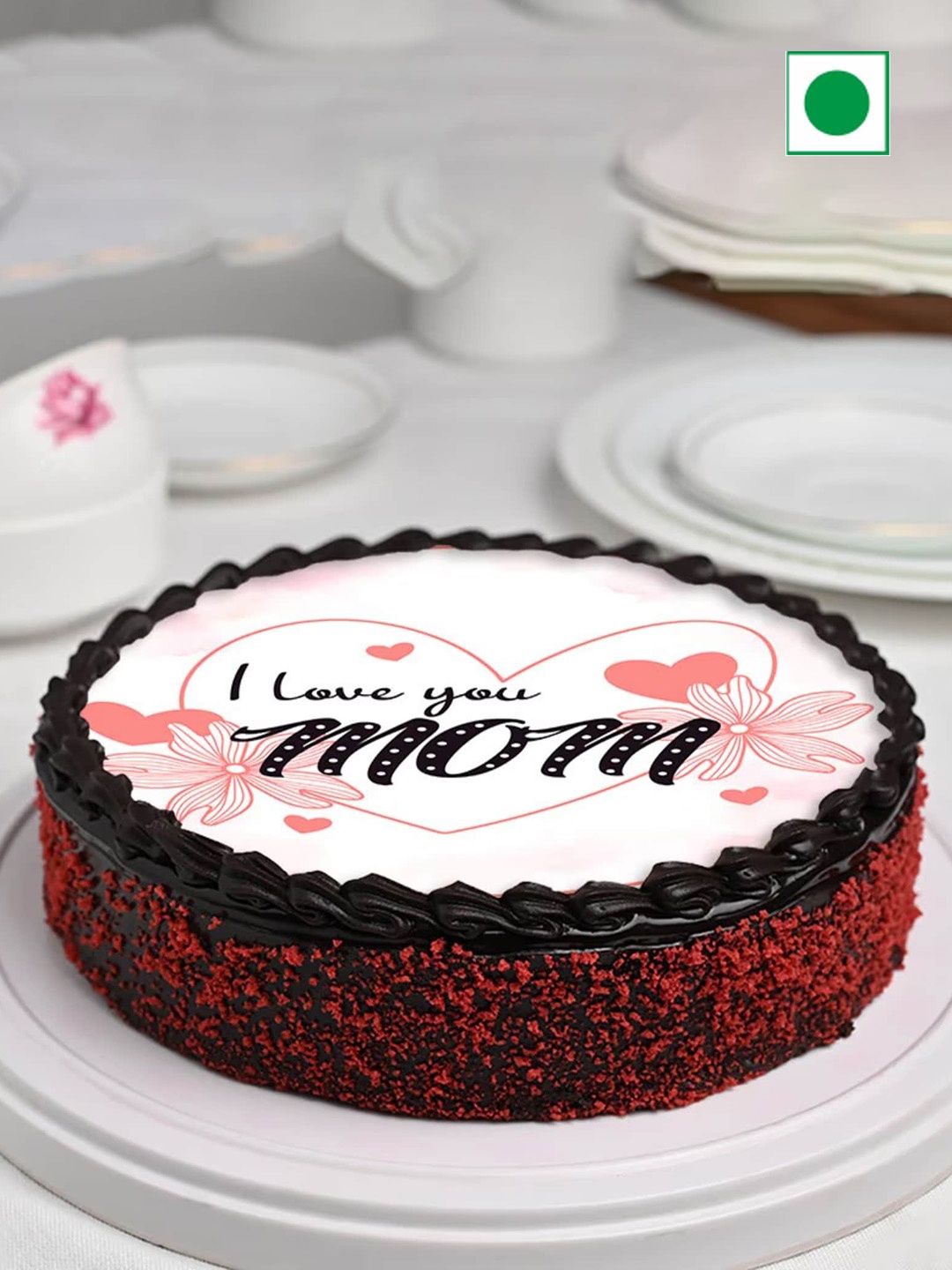 

Floweraura Red Velvet Flavour Eggless Round Cake- 1 kg
