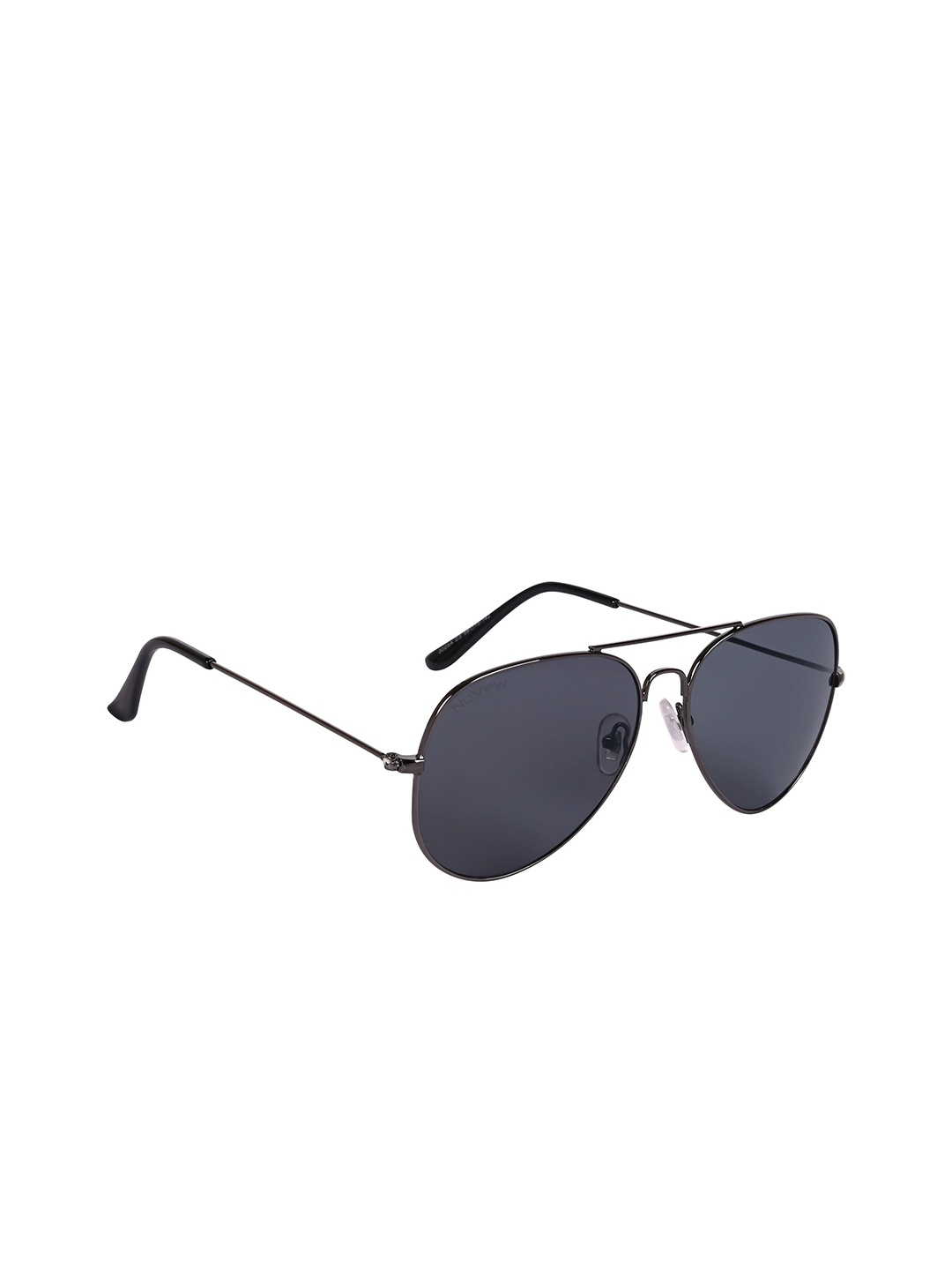 

NuVew Unisex Aviator Sunglasses with UV Protected Lens ES_16577-32-NW-3025A-BLK-GUN-AV, Black