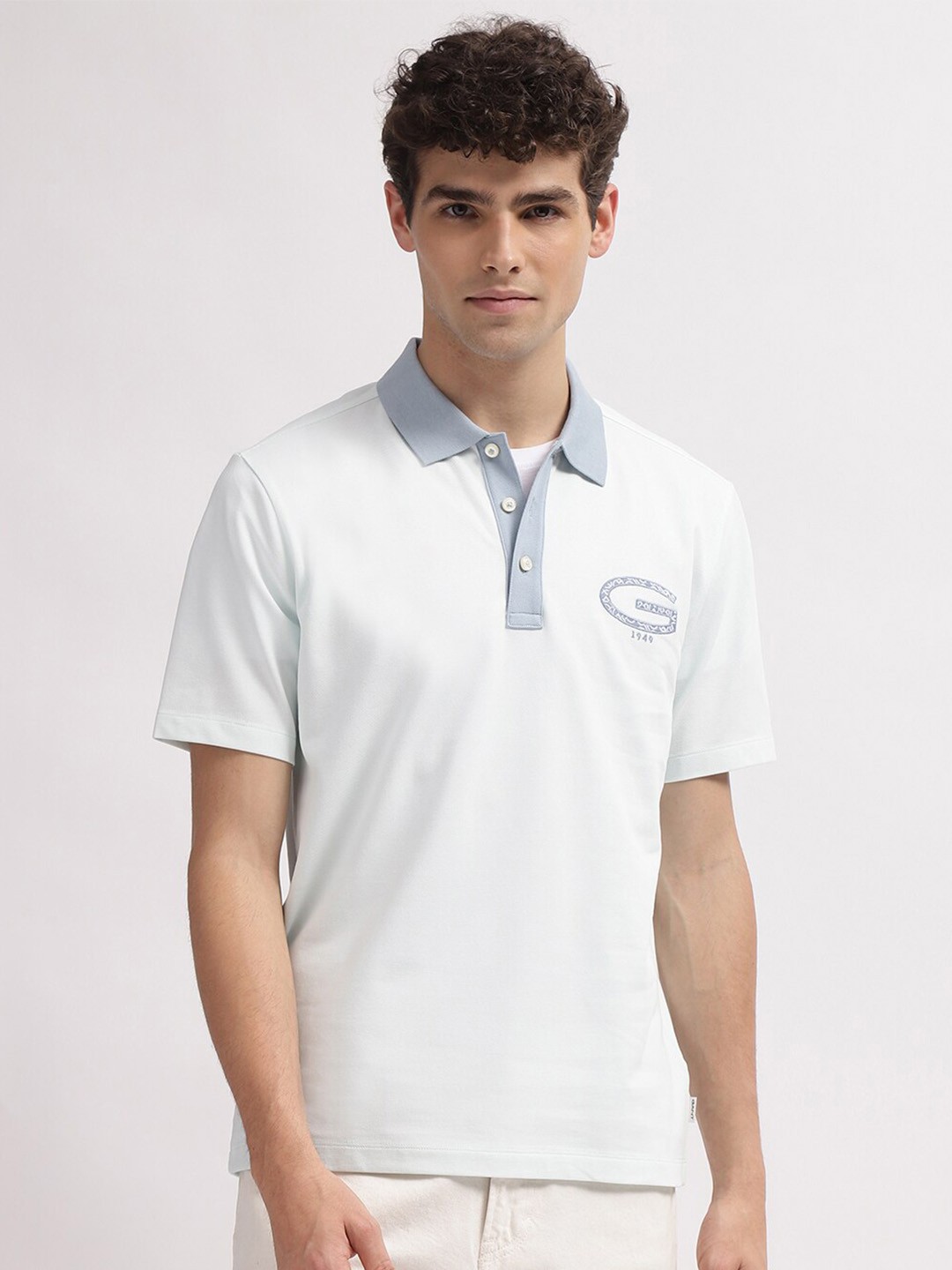 

GANT Polo Collar Short Sleeves Cotton T-shirt, White
