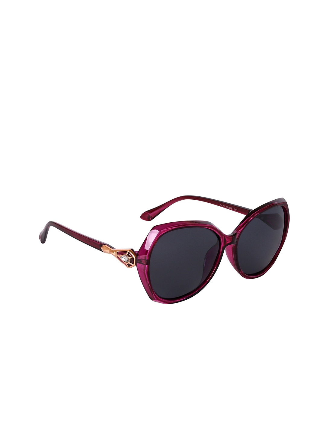 

NuVew Women Oversized Sunglasses with Polarised Lens ES_15478-32-NW-3671-BLK-PRGL-OS, Black