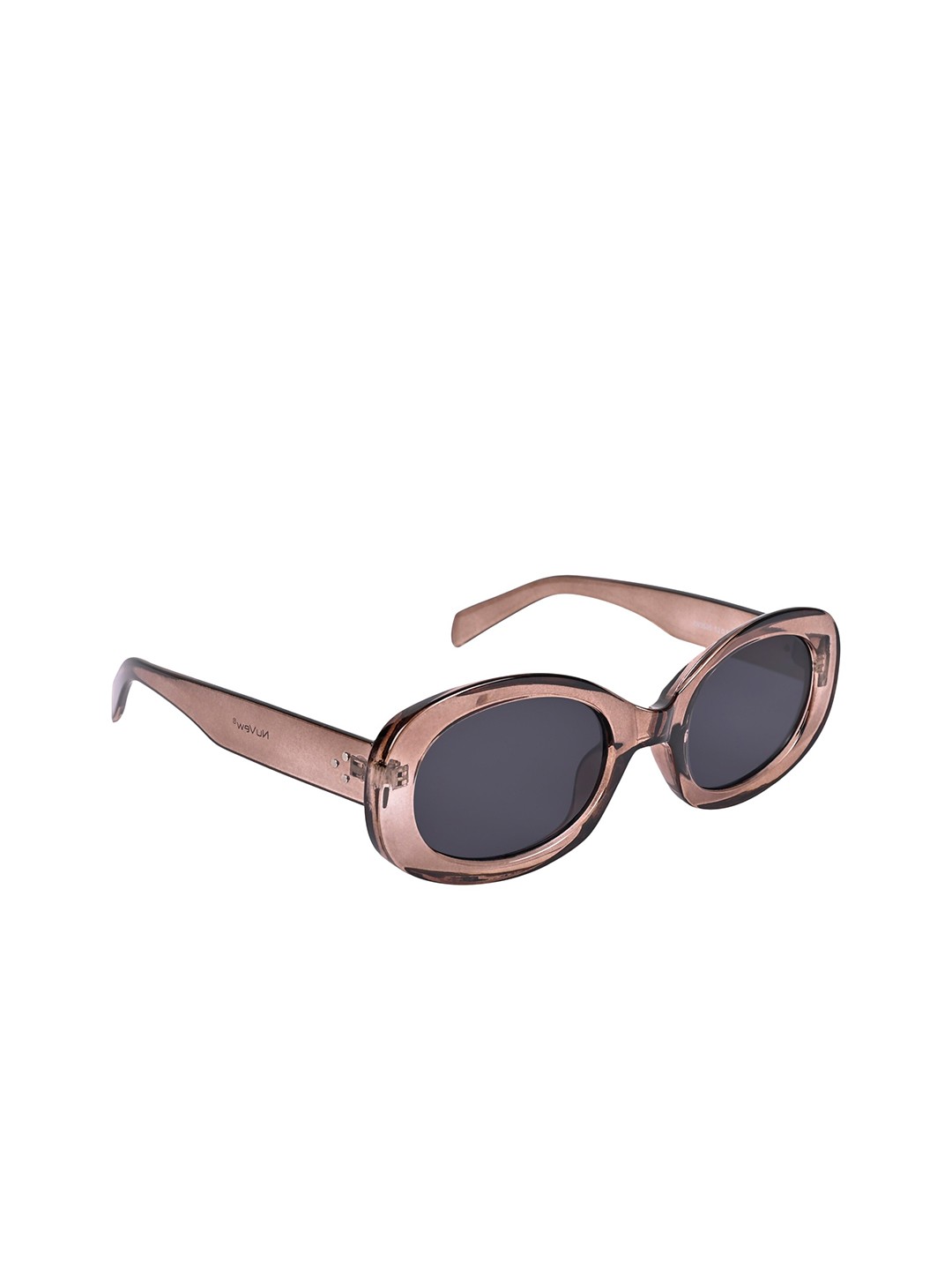 

NuVew Unisex Oval Sunglasses with UV Protected Lens ES_16460-32-NW-3535-GRY-cBRW-OV, Grey