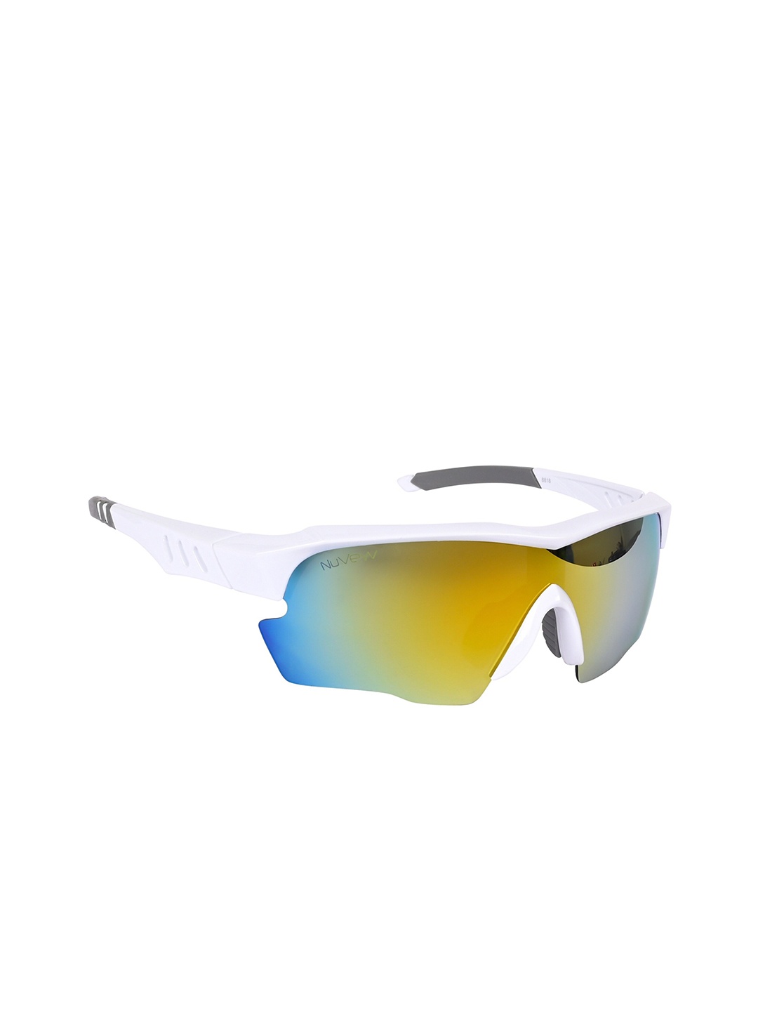NuVew Unisex Sports Sunglasses With UV Protected Lens 16596, Gold