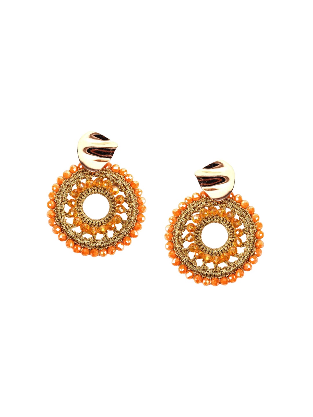 

ODETTE Contemporary Drop Earrings, Orange