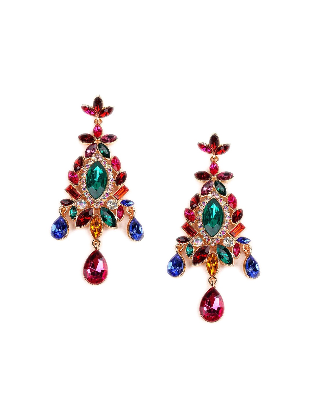 

ODETTE Rhinestone Gold Plated Drop Earrings
