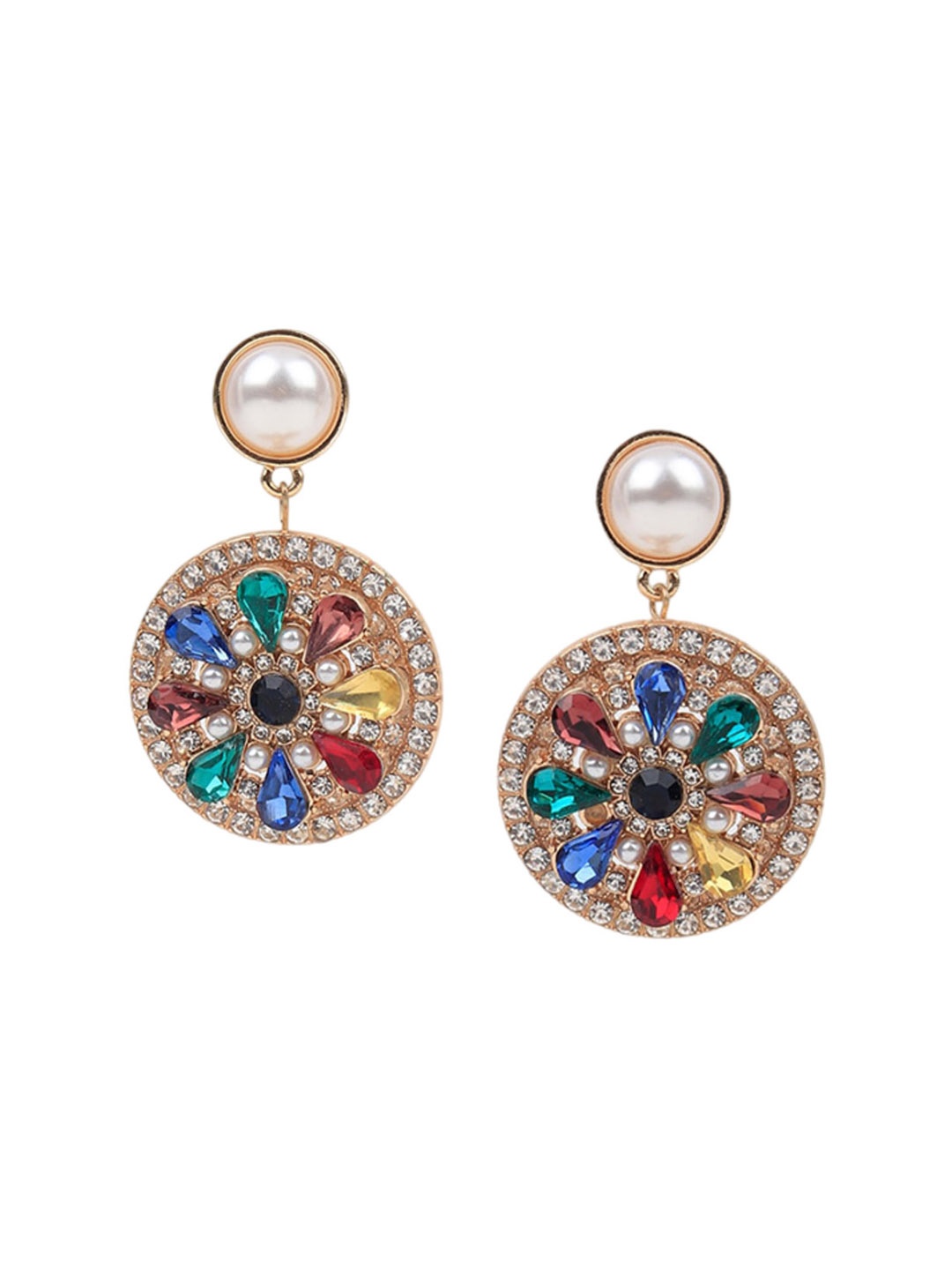 

ODETTE Gold Plated Rhinestone Drop Earrings