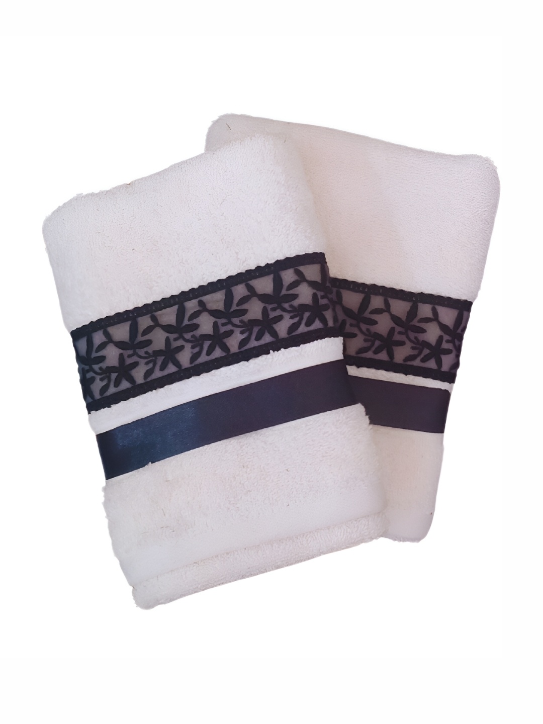 

GAB Off-White 2 Pieces 500 GSM Pure Cotton Hand Towels