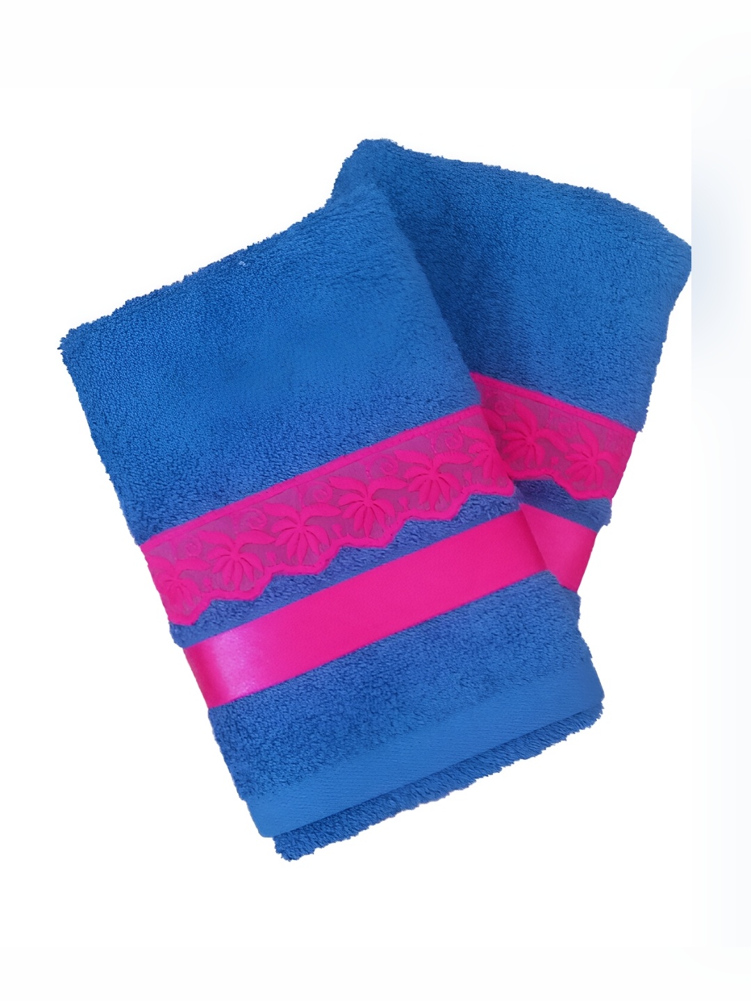 

GAB Blue 2 Pieces 500 GSM Pure Cotton Hand Towels