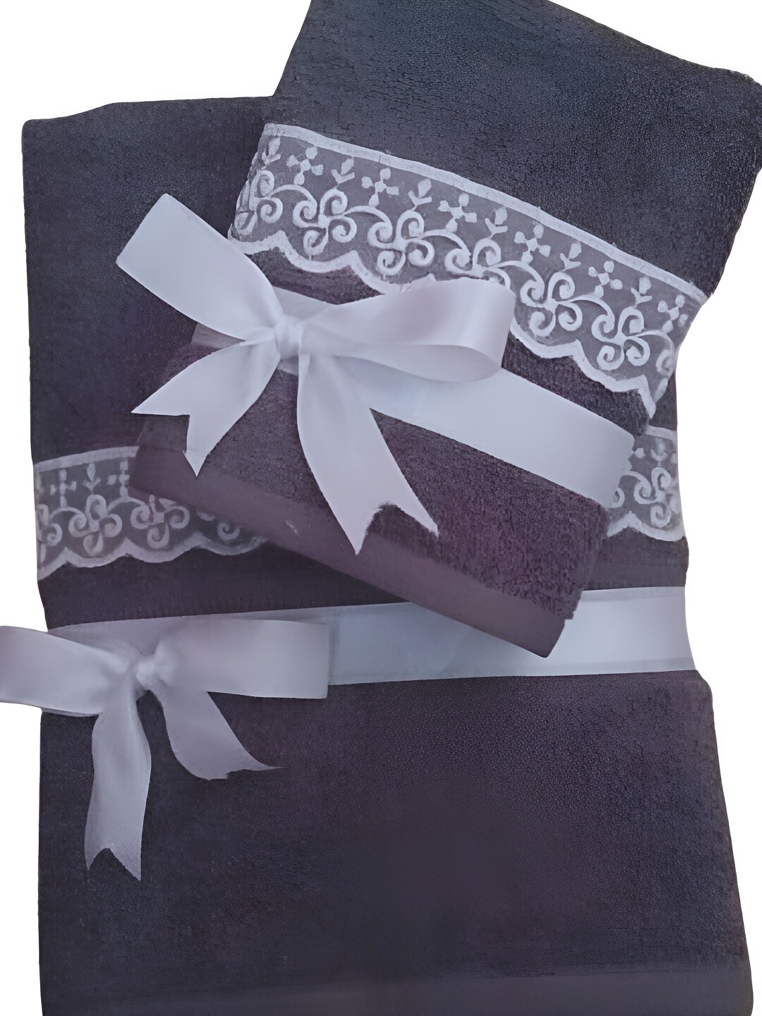 

GAB Grey & White 2 Pieces Cotton 500 GSM Bath Towels