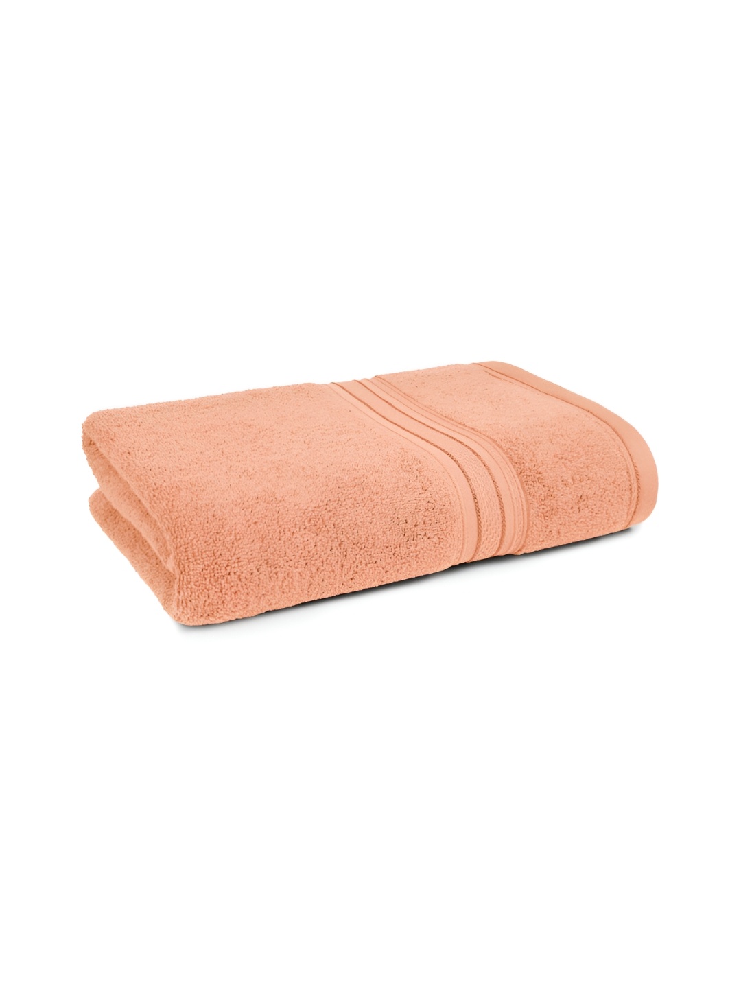 

MYTRIDENT Peach-Coloured Cotton 500 GSM Bath Towel
