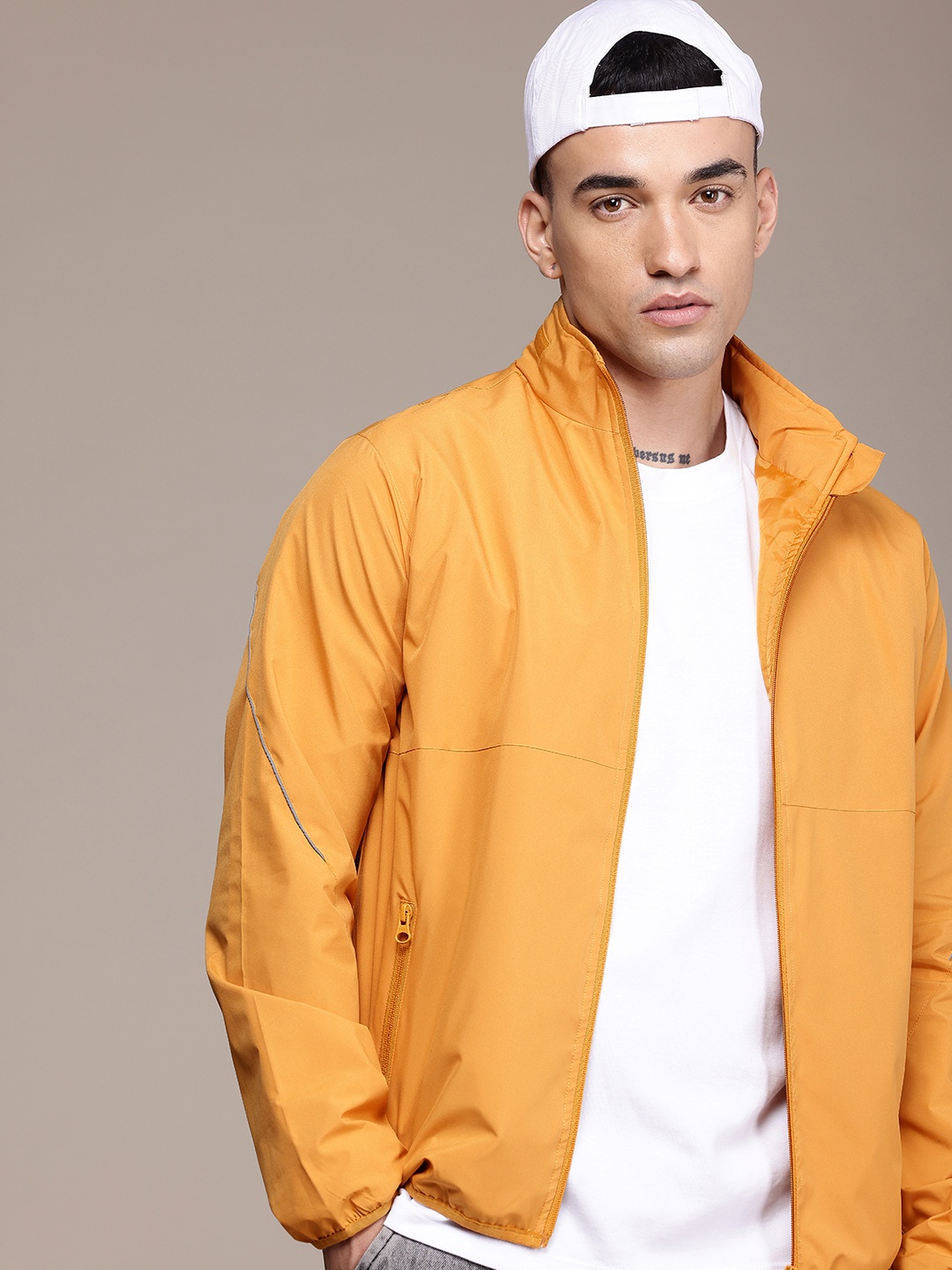 

The Roadster Life Co. Stand Collar Bomber Jacket, Mustard