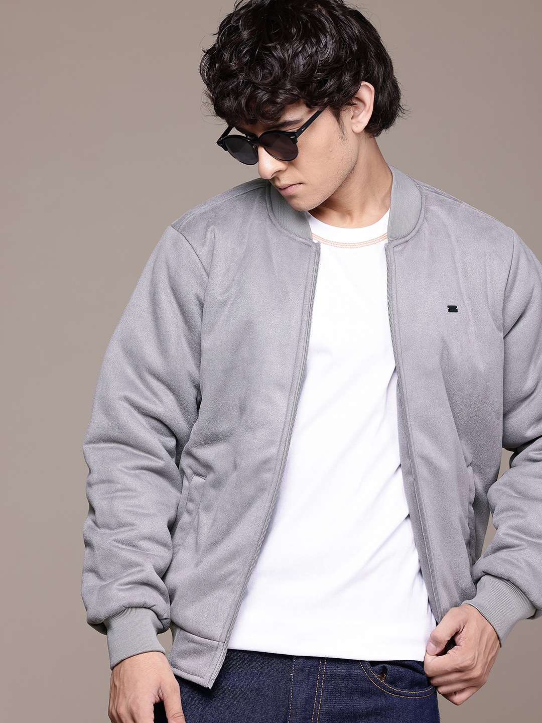 

The Roadster Lifestyle Co. Bomber Jacket, Grey