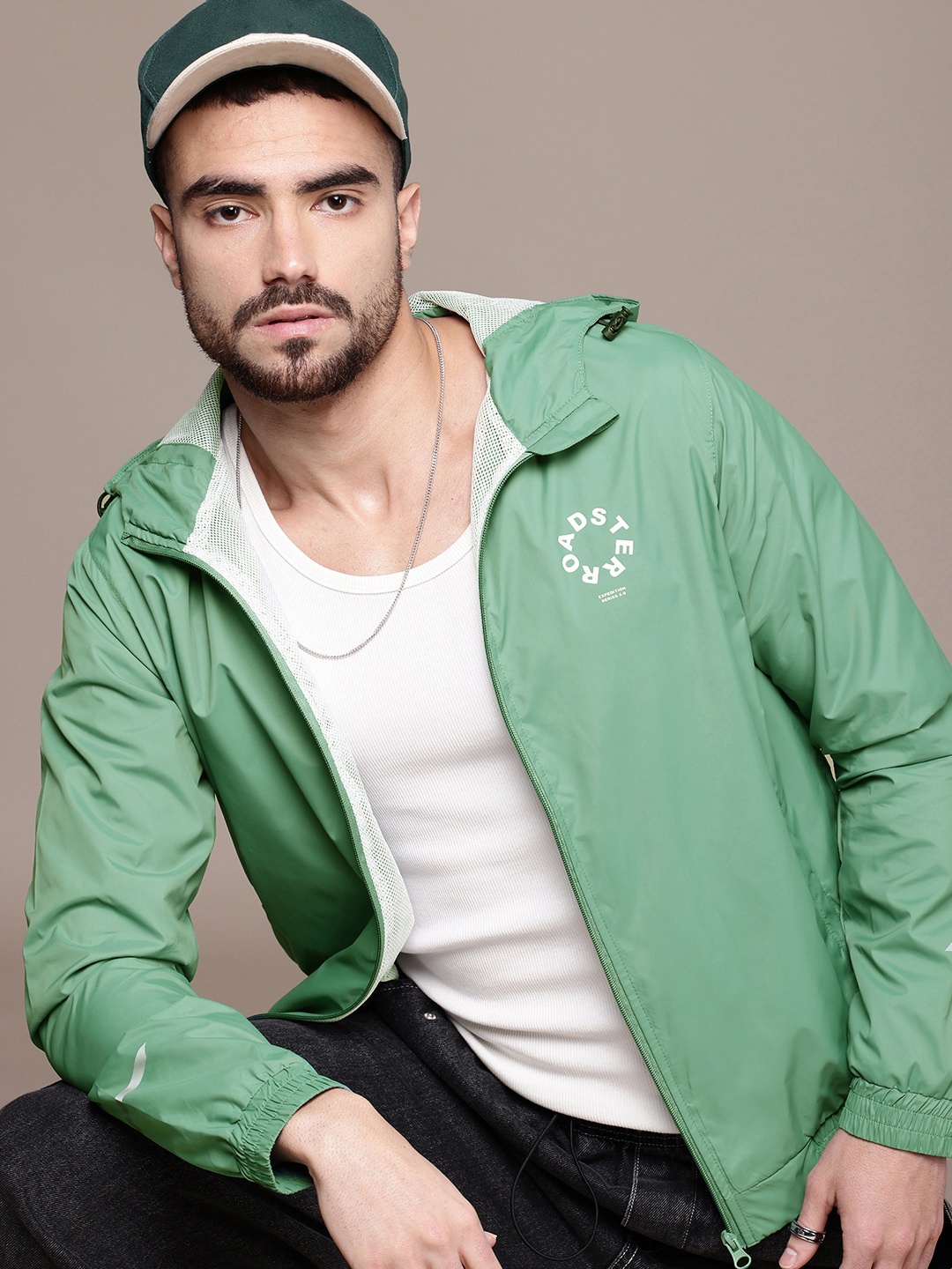 

The Roadster Life Co. Hooded Bomber Jacket, Green