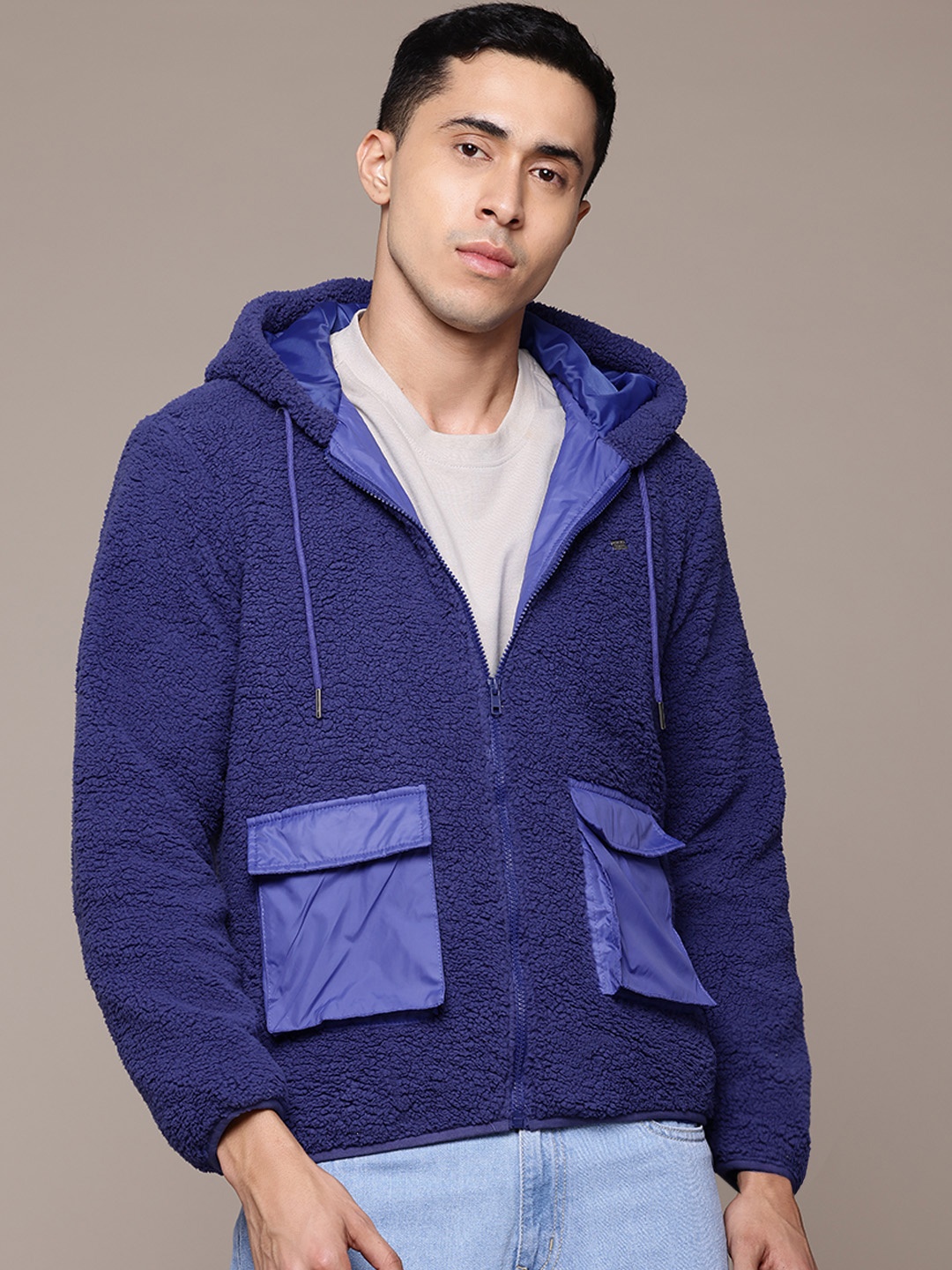 

The Roadster Lifestyle Co. Sherpa Hooded Jacket, Blue