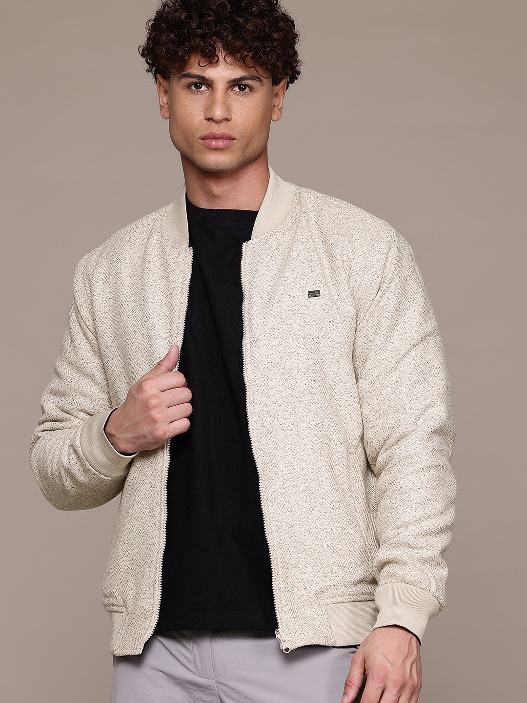 

The Roadster Lifestyle Co. Reversible Bomber Jacket, Beige