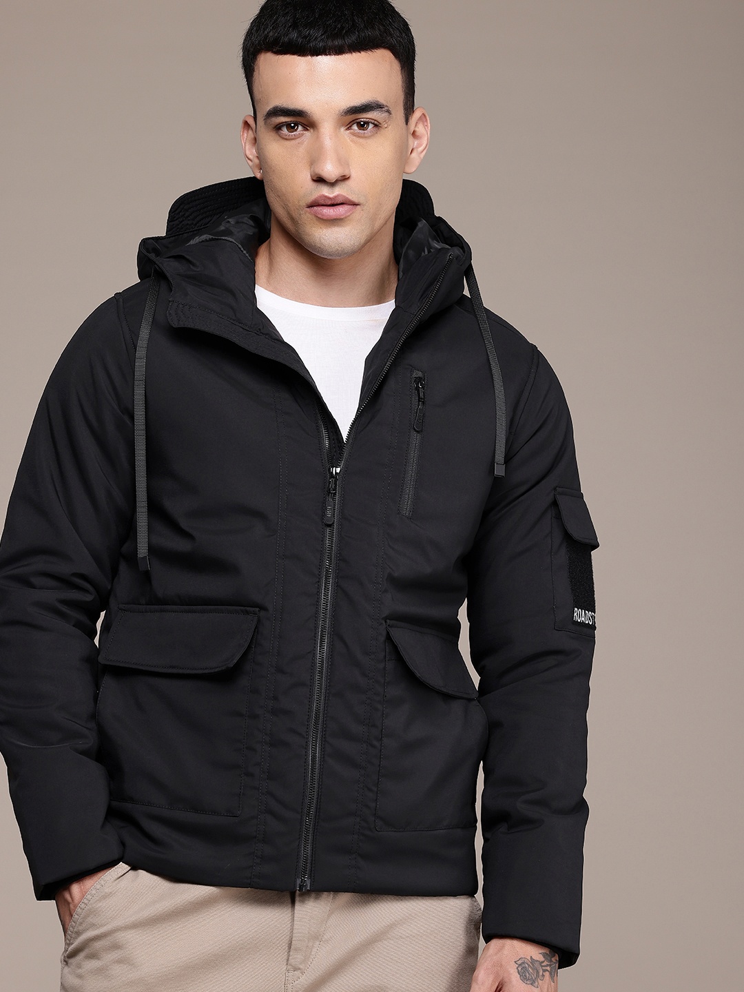 

The Roadster Life Co. Hooded Puffer Jacket, Black