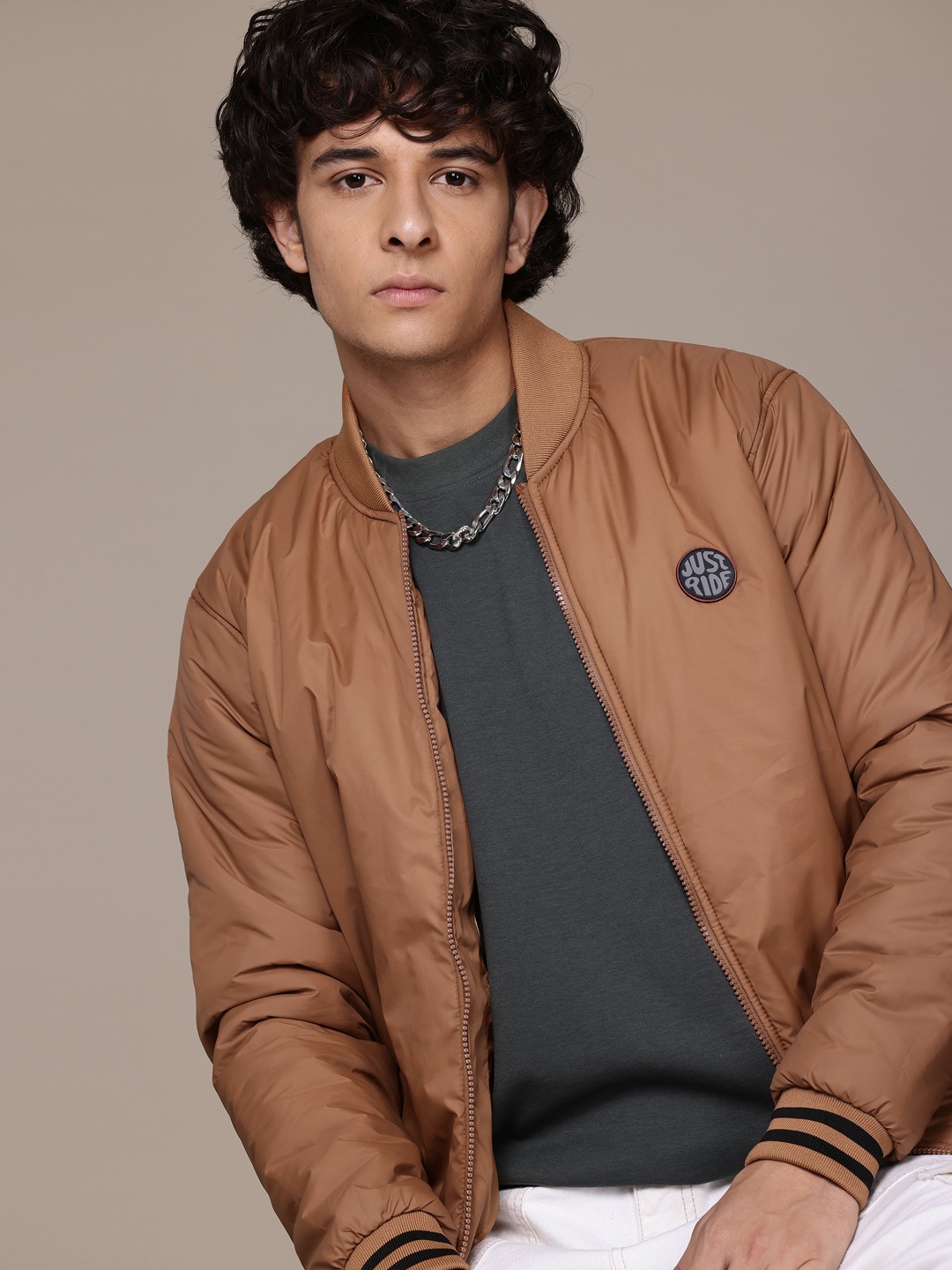 

The Roadster Lifestyle Co. Bomber Jacket, Brown