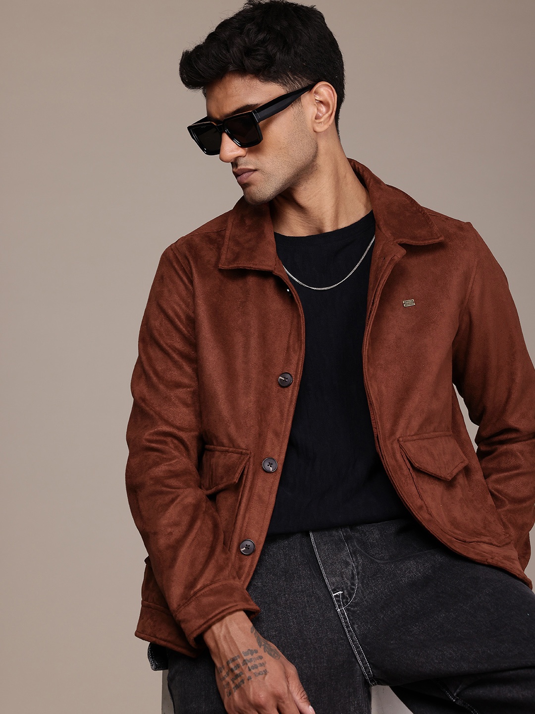 

The Roadster Life Co. Spread Collar Tailored Jacket, Maroon