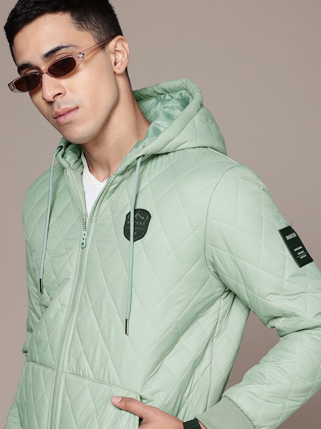 

The Roadster Lifestyle Co. Hooded Bomber Jacket, Green
