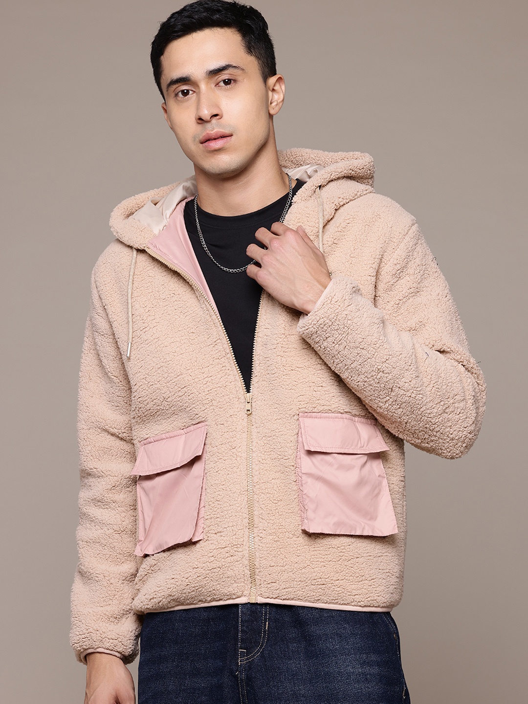 

The Roadster Lifestyle Co. Sherpa Hooded Jacket, Rose