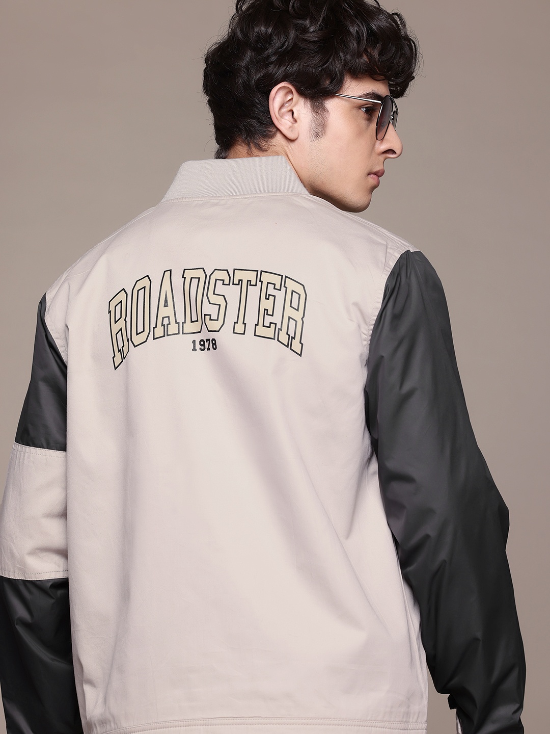 

The Roadster Lifestyle Co. Typography No Tailored Jacket, Beige