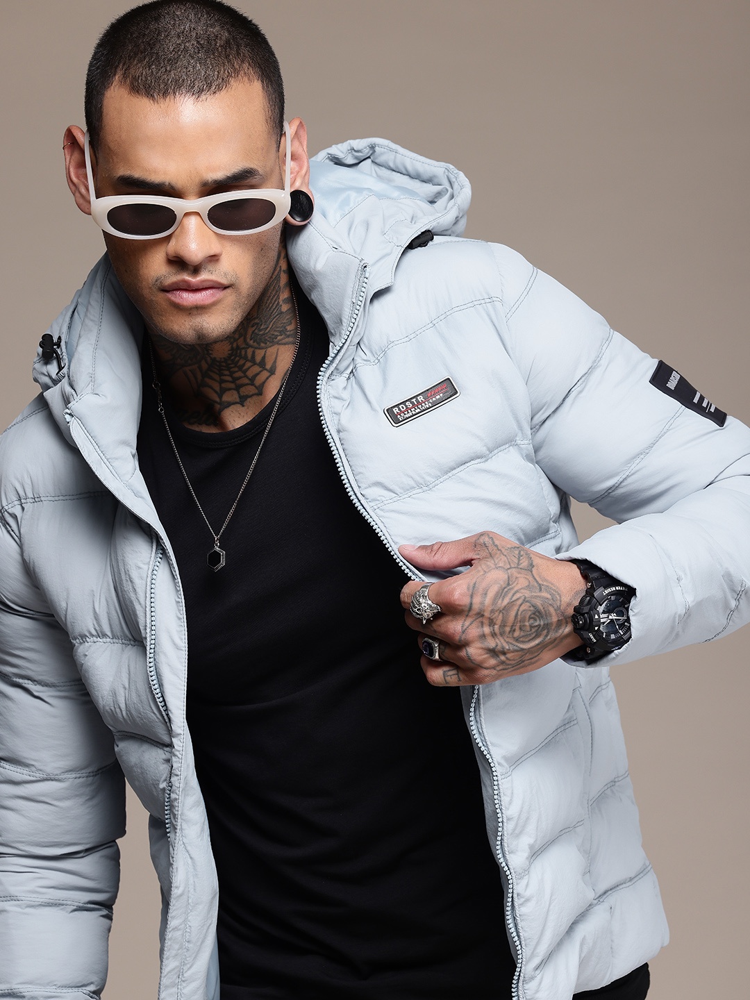 

The Roadster Life Co. Detachable Hooded Padded Jacket, Blue