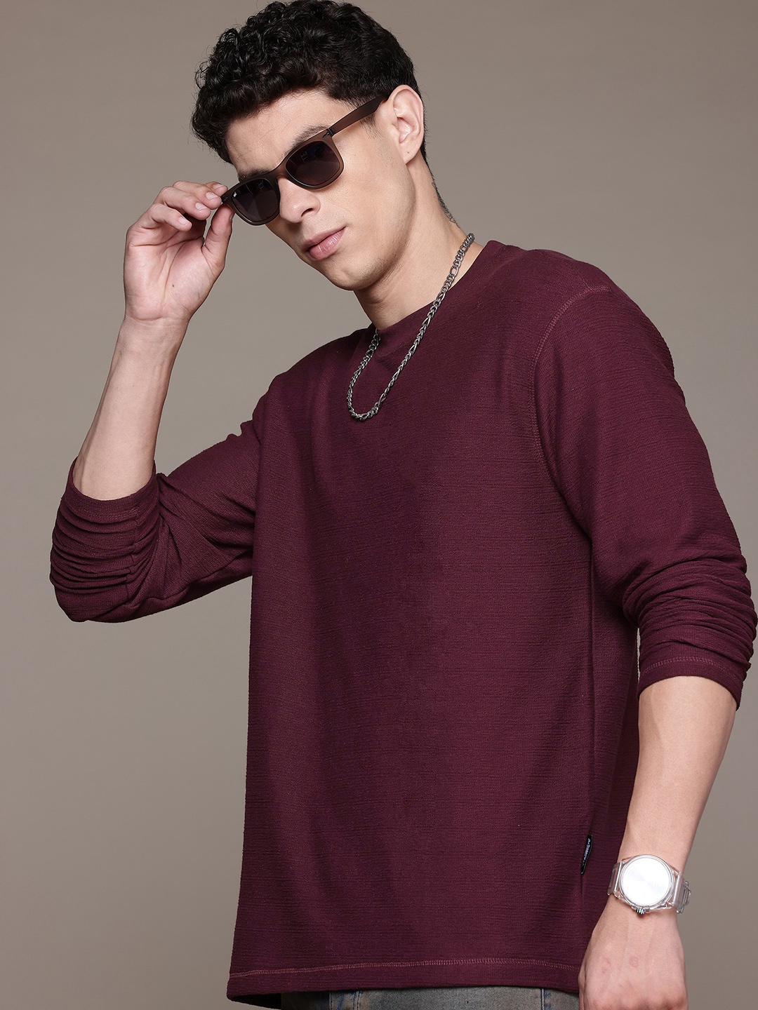 

The Roadster Lifestyle Co. Relaxed Fit T-shirt, Burgundy
