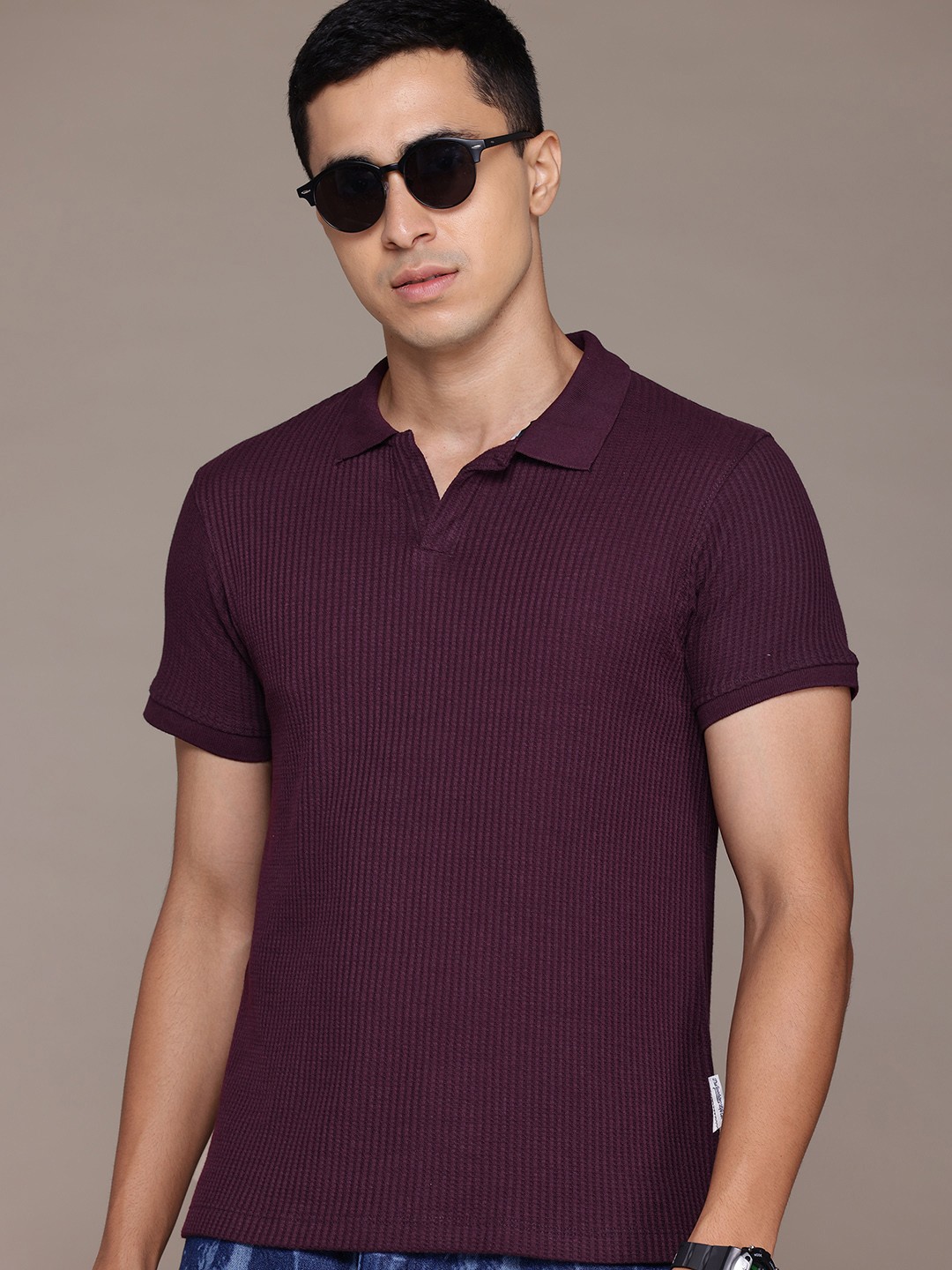 

The Roadster Lifestyle Co. Polo Collar T-shirt, Burgundy