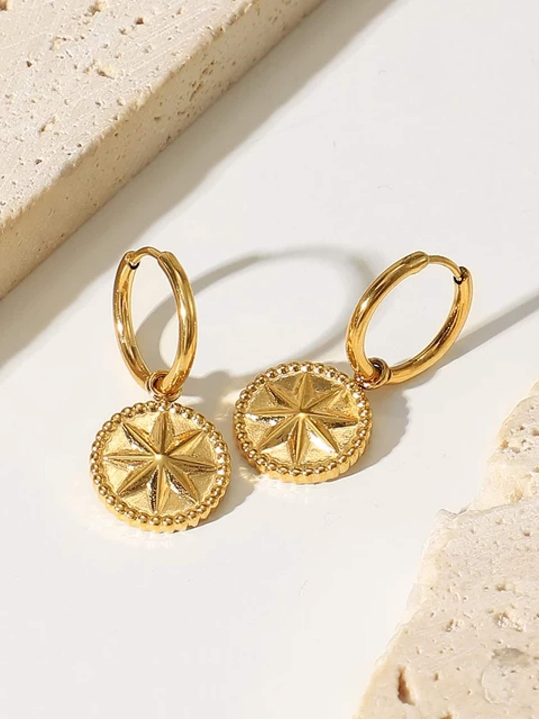 

Avyana Gold-Plated Circular Hoop Earrings