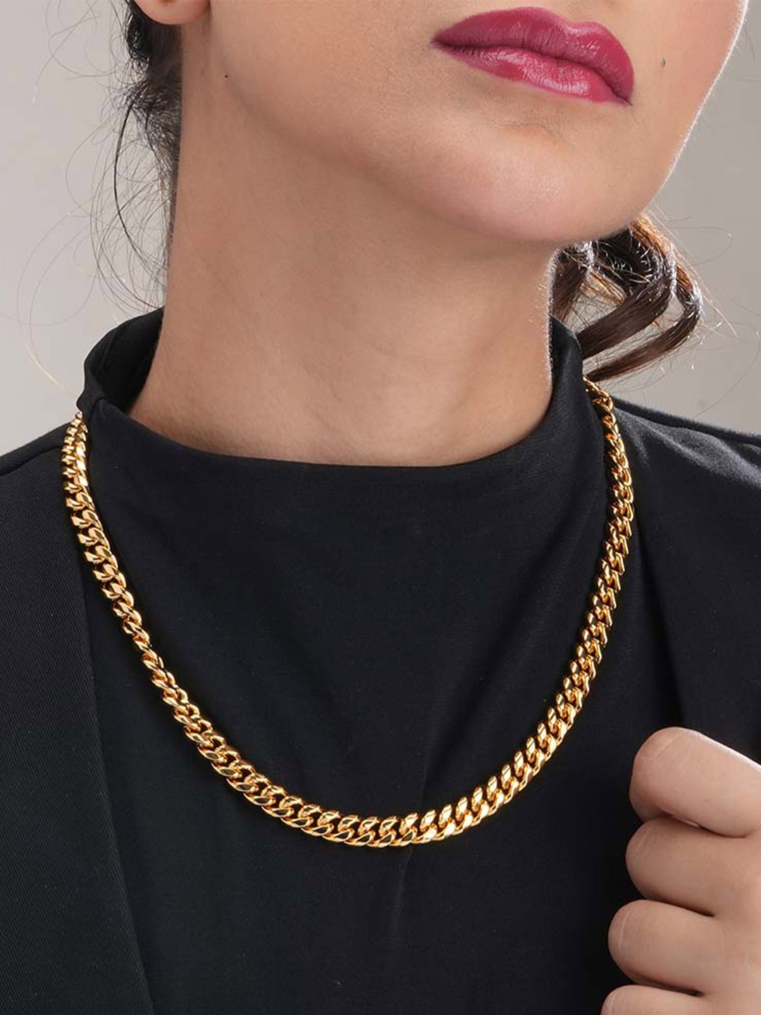 

PALMONAS Gold-Plated Stainless Steel Link Chain