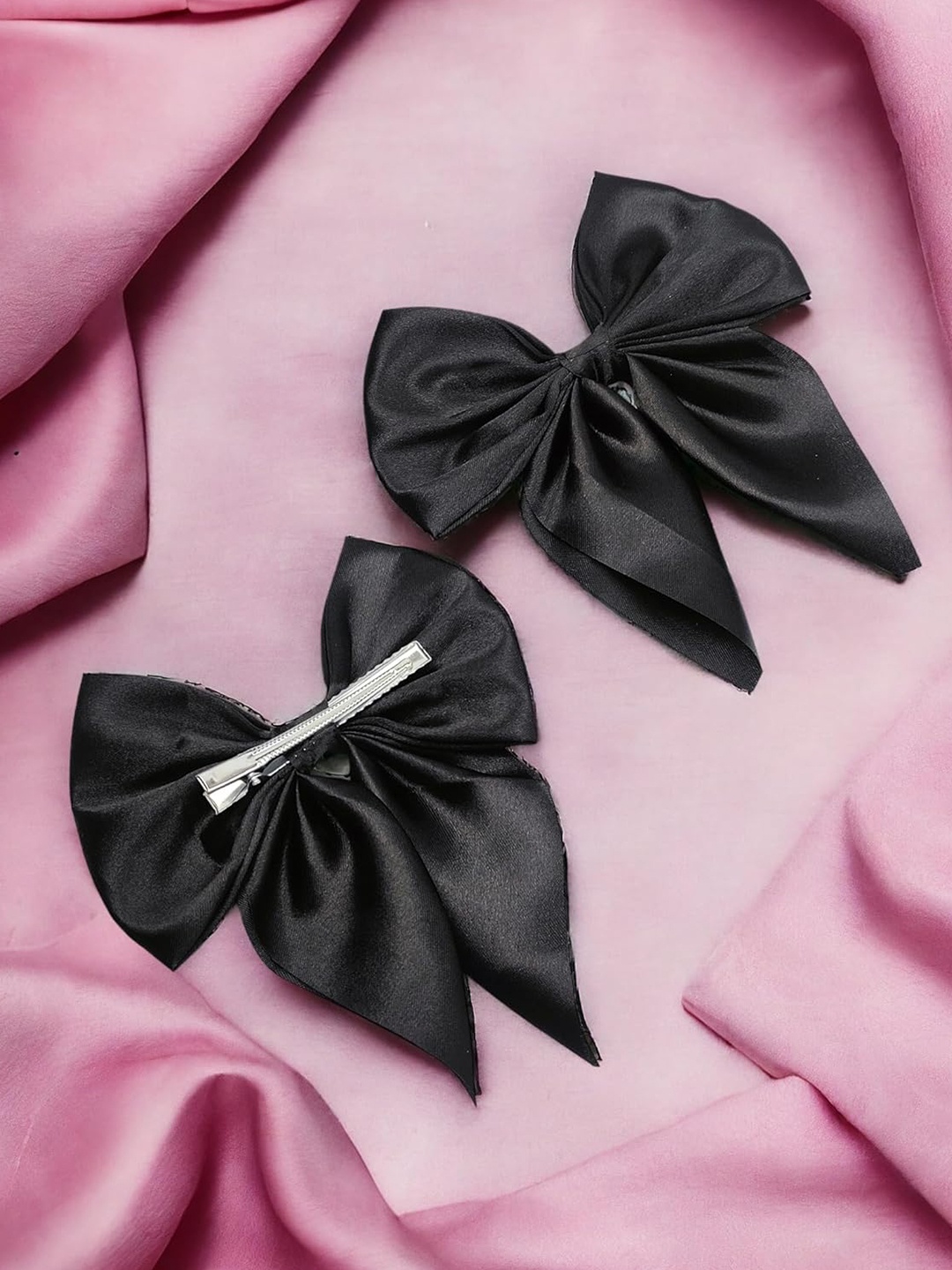 

ANNA CREATIONS Girls Set of 6 Bow Alligator Hair Clip, Black