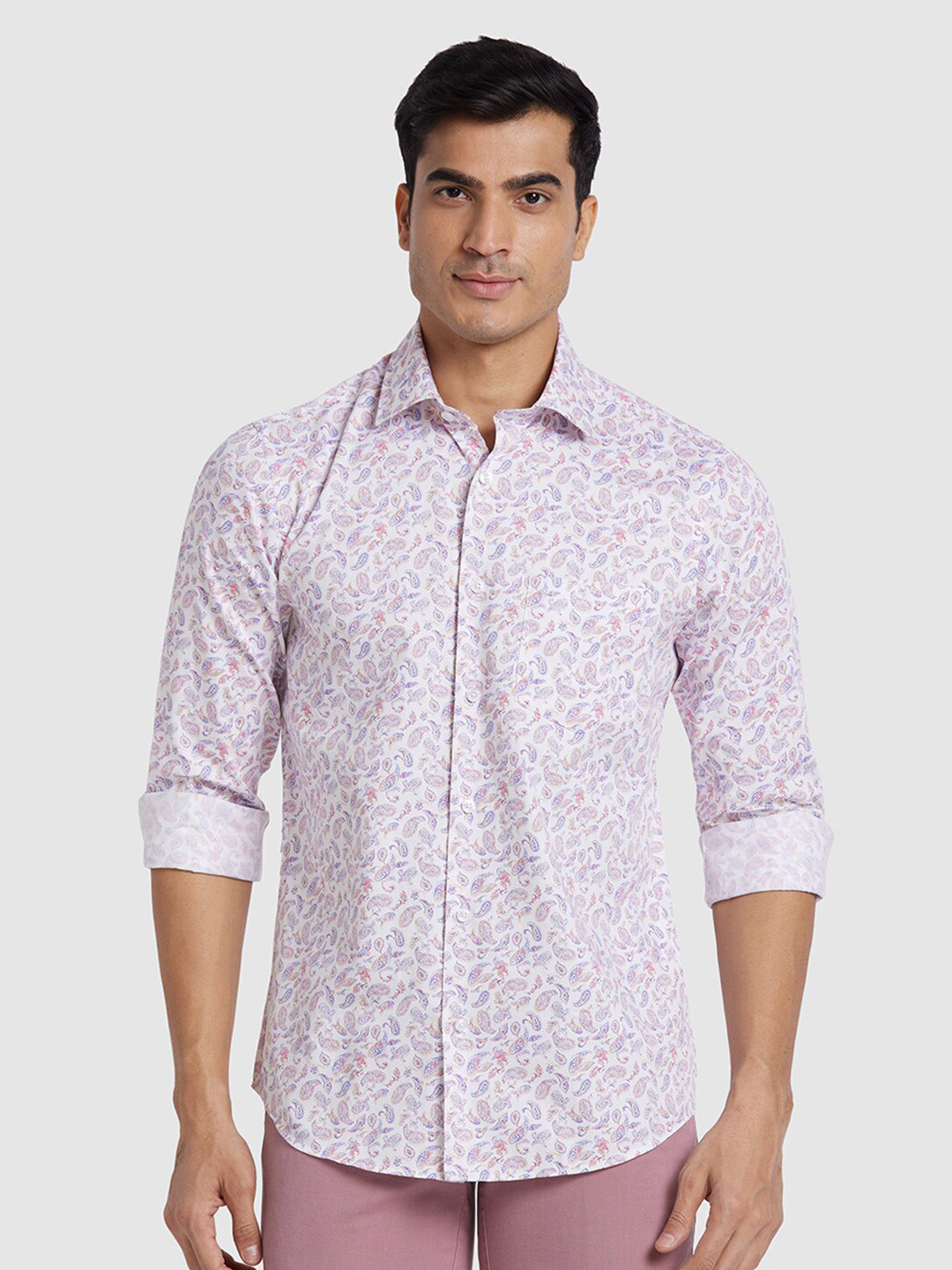 

ColorPlus Floral Printed Cotton Casual Shirt, White
