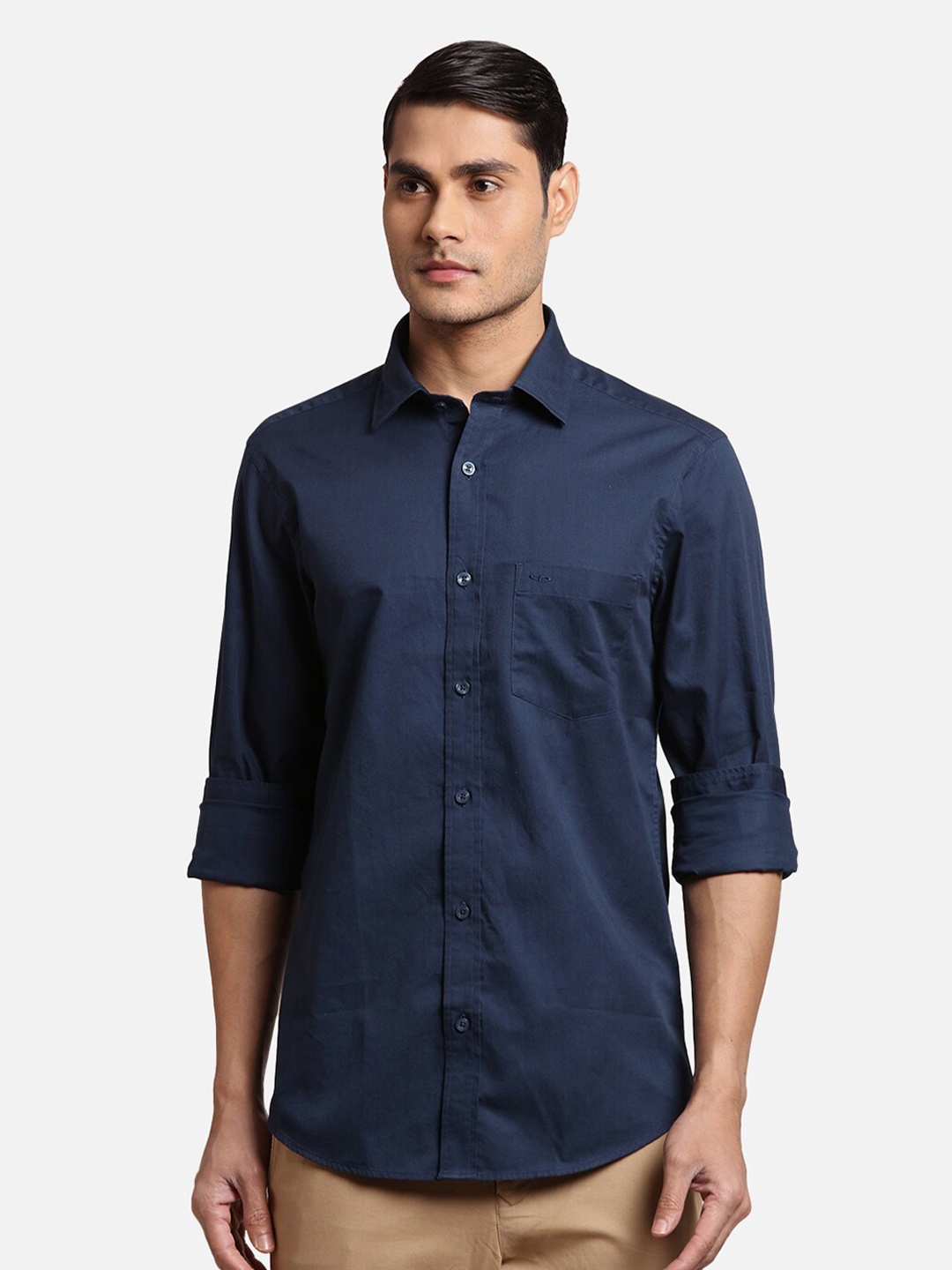 

ColorPlus Cotton Spread Collar Casual Shirt, Blue