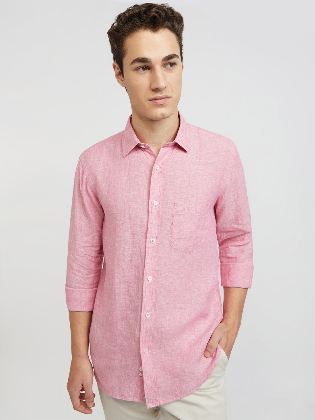

ColorPlus Spread Collar Tailored Fit Shirt, Red