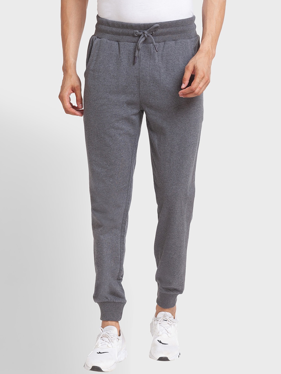 

ColorPlus Men Mid Rise Regular Fit Joggers, Grey