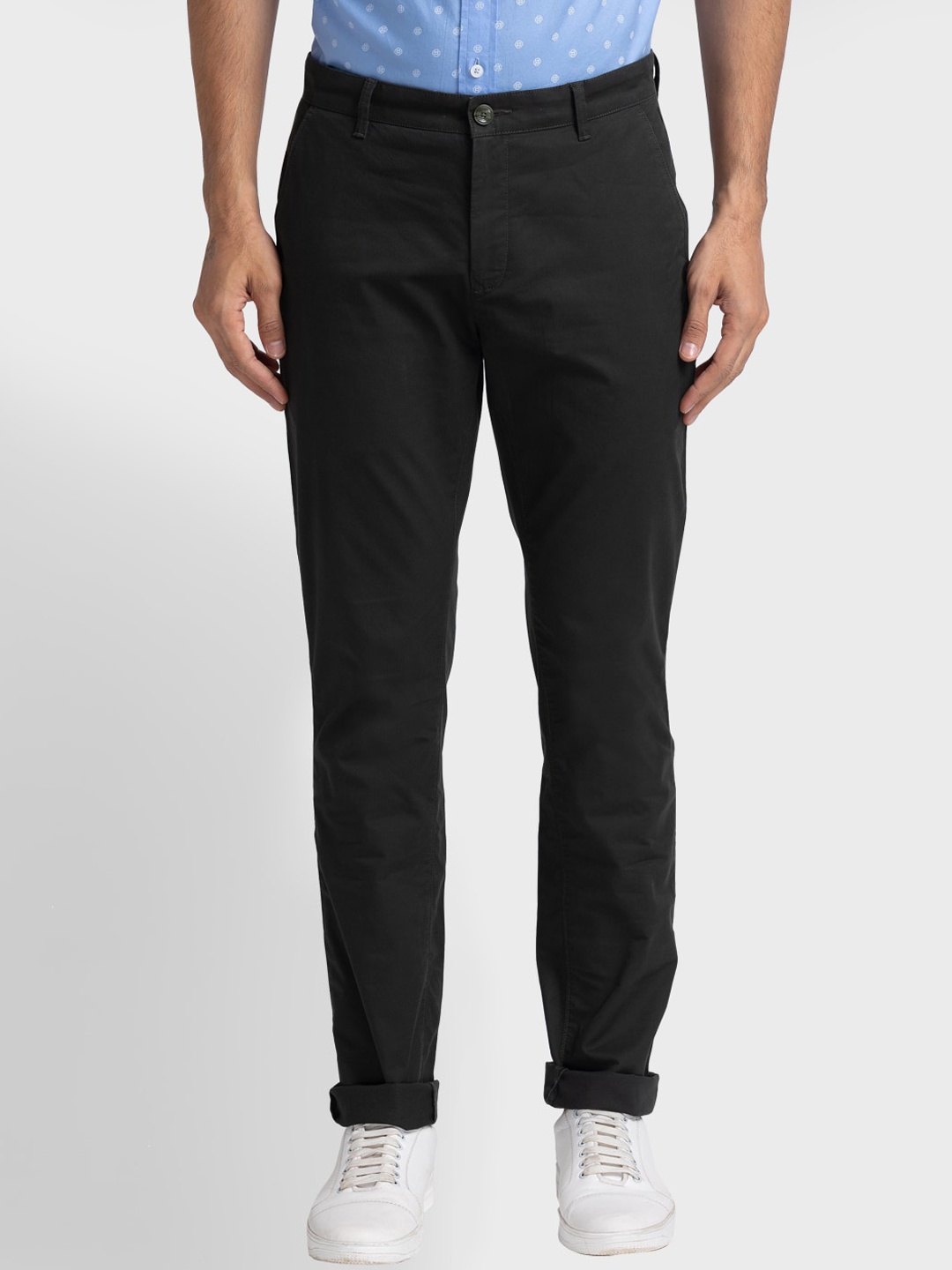 

ColorPlus Men Contemporary Fit Mid-Rise Regular Trousers, Green